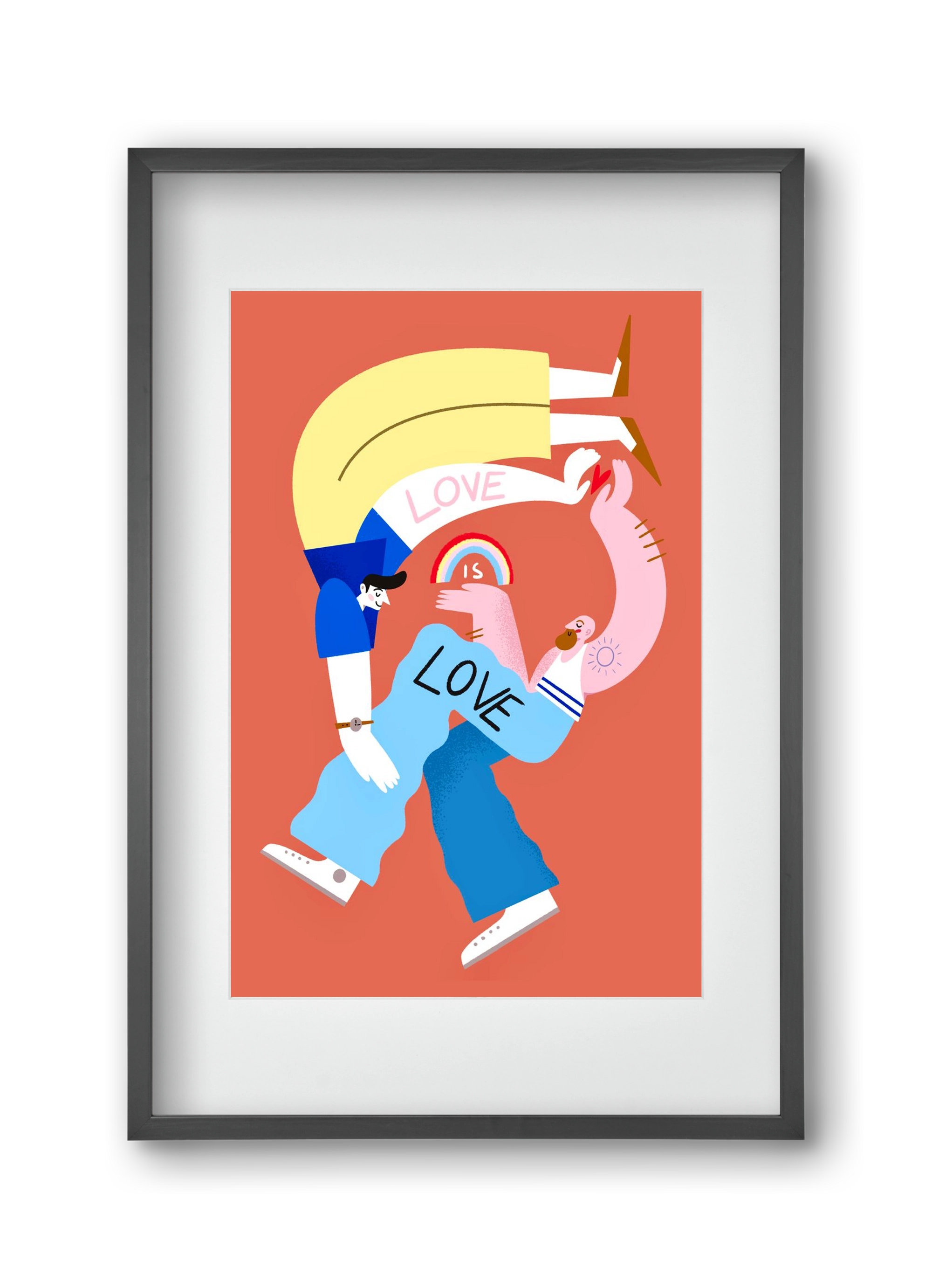 Love is Love, 30x45 cm (20x30 cm), Fekete keret, paszpartuval