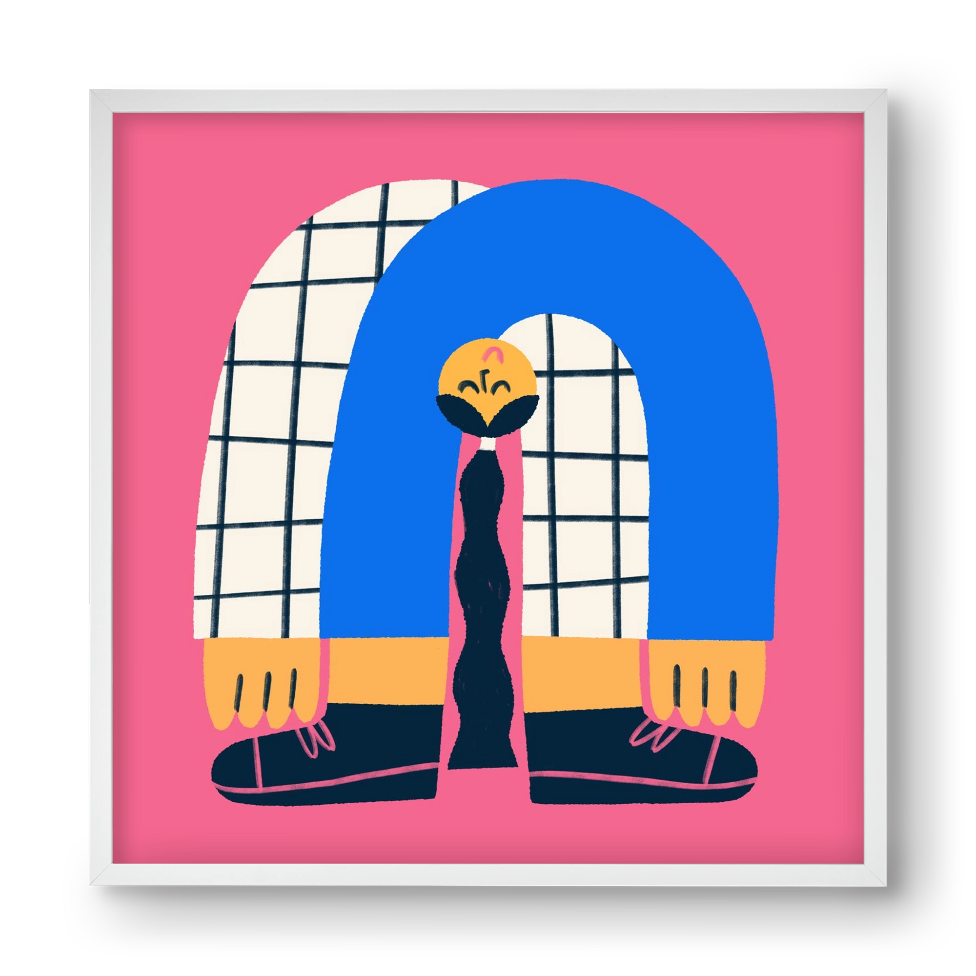 Upside Down, 40x40 cm (40x40 cm), Fehér keret