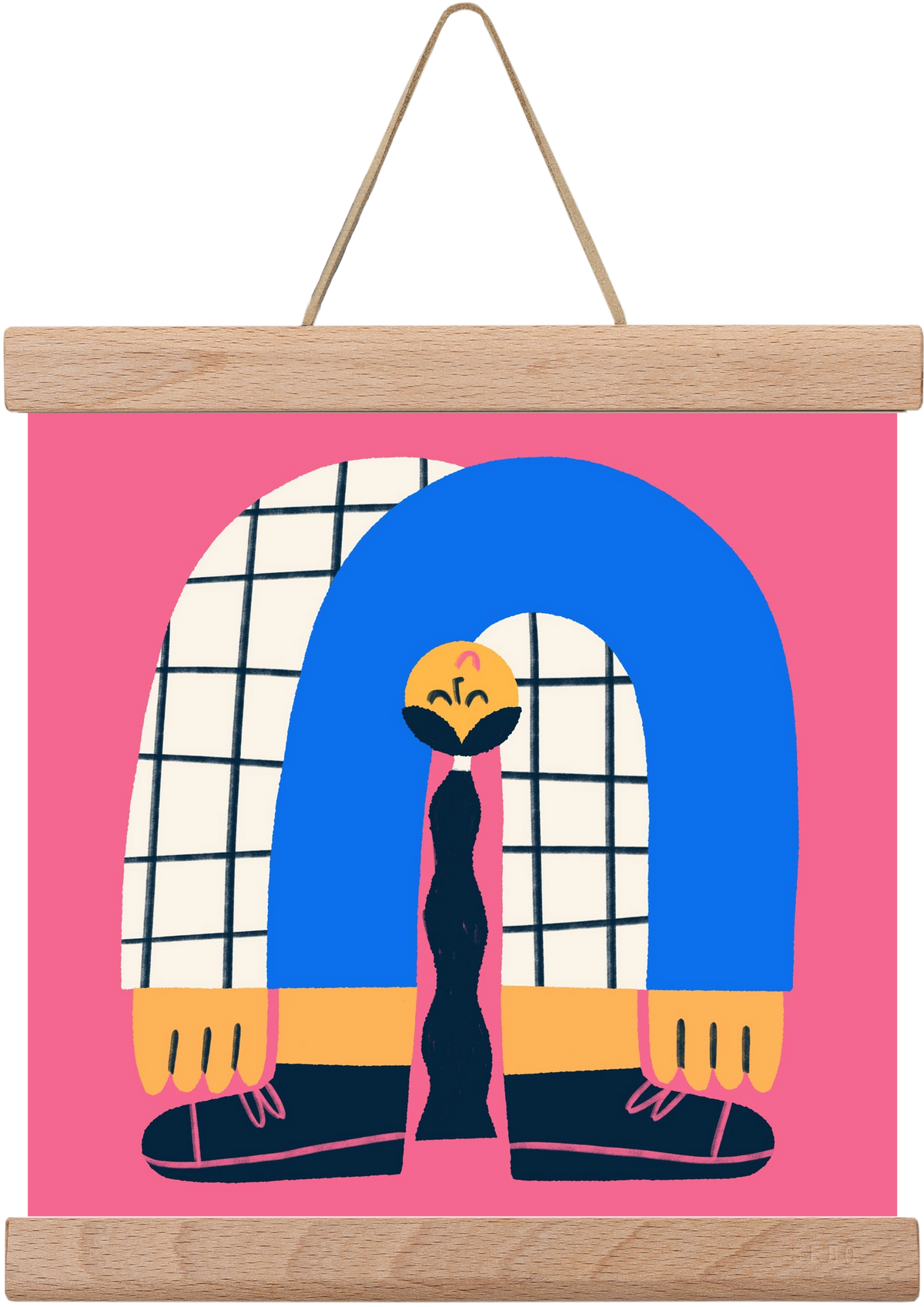 Upside Down, 20x20 cm (20x20 cm), Tölgy akasztó