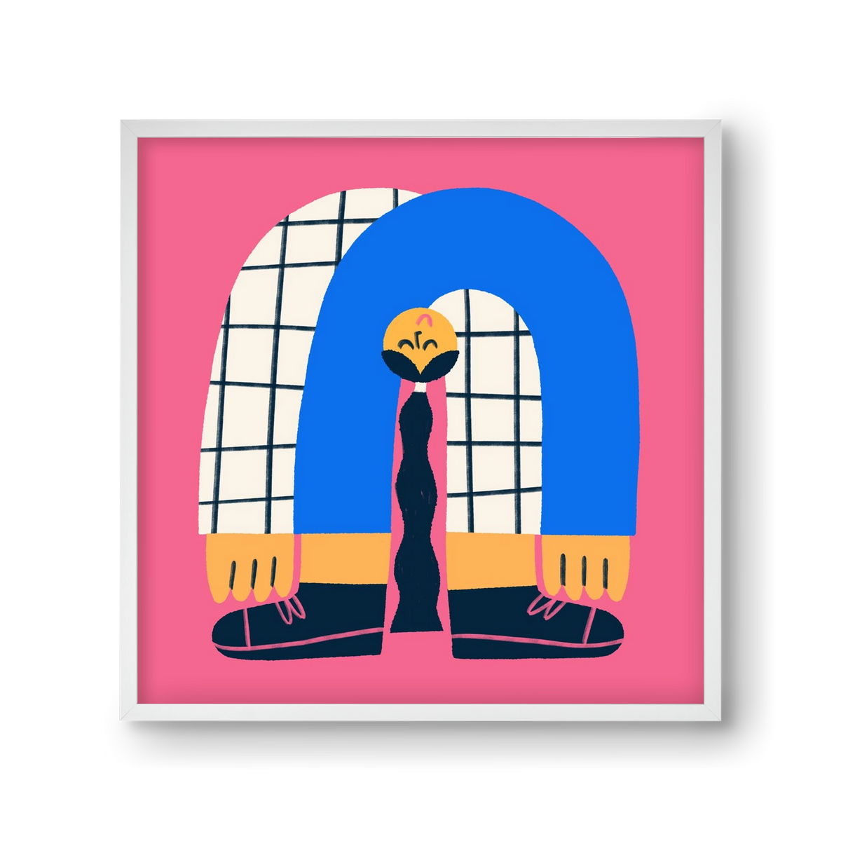 Upside Down, 30x30 cm (30x30 cm), Fehér keret