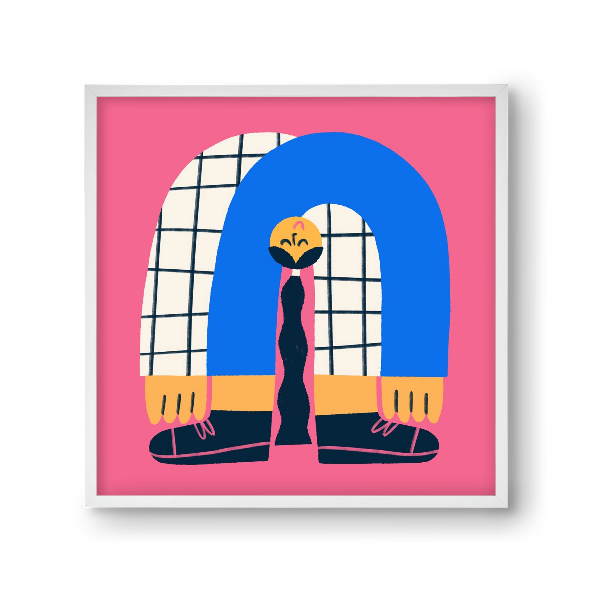 Upside Down, 30x30 cm (30x30 cm), Fehér keret