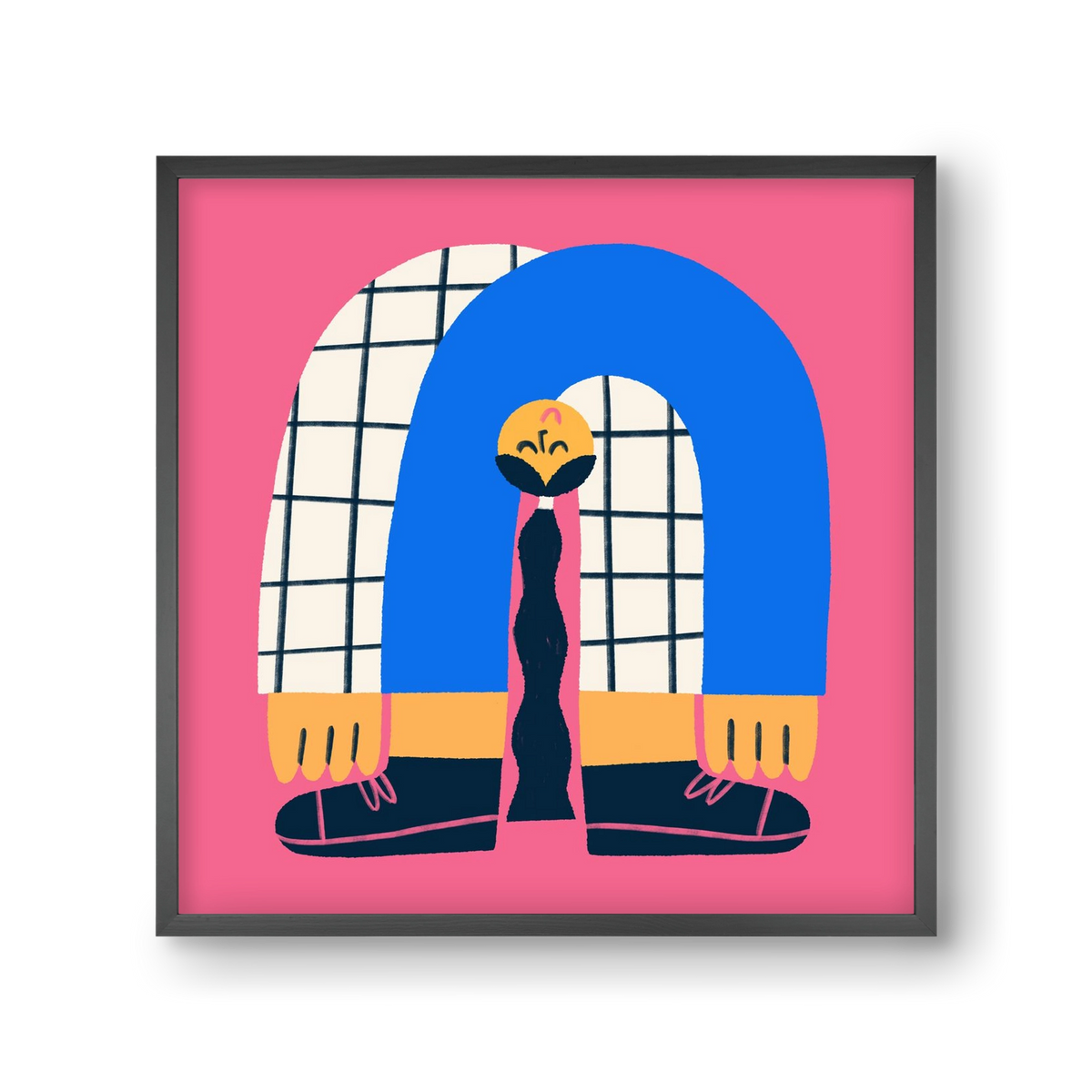 Upside Down, 30x30 cm (30x30 cm), Fekete keret