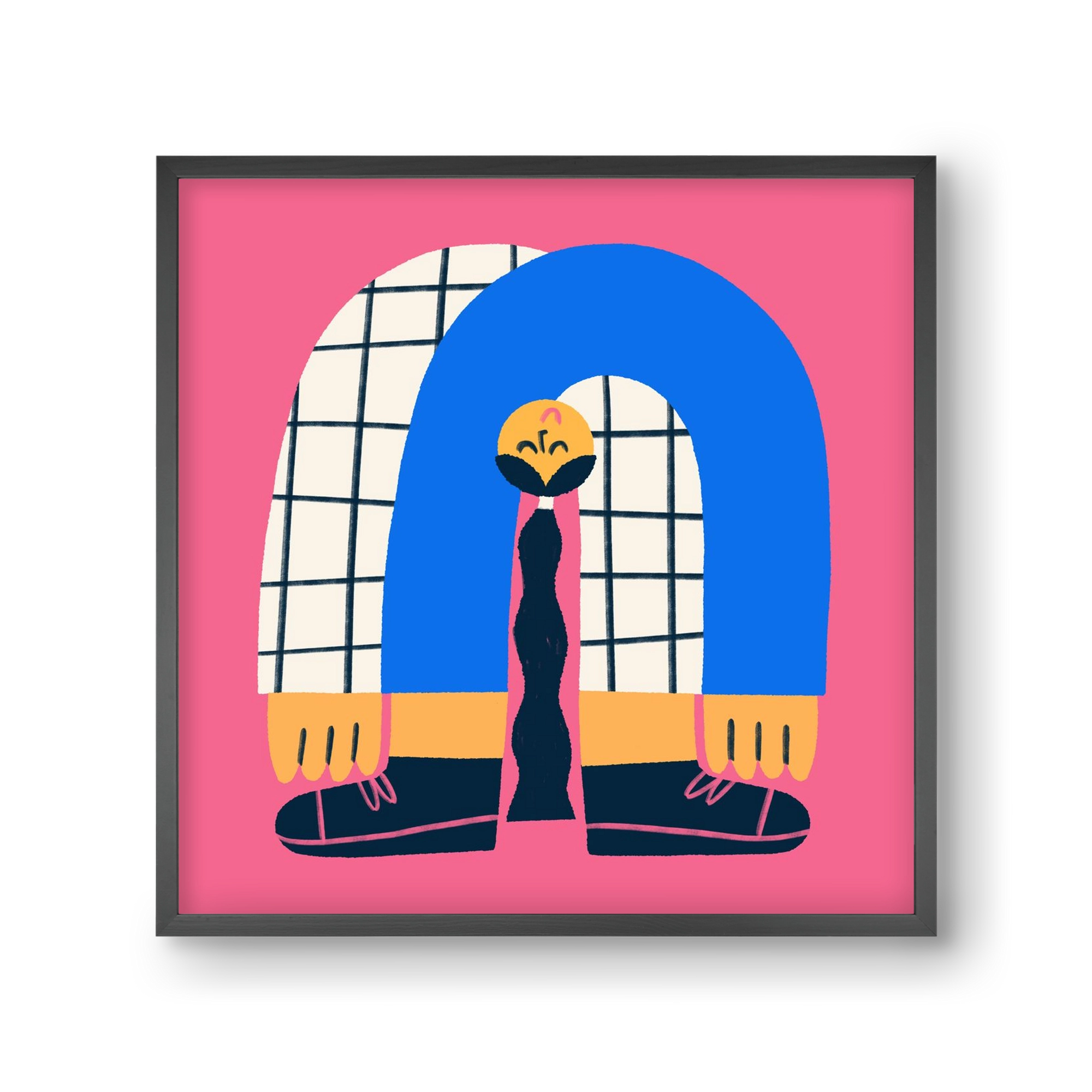 Upside Down, 30x30 cm (30x30 cm), Fekete keret