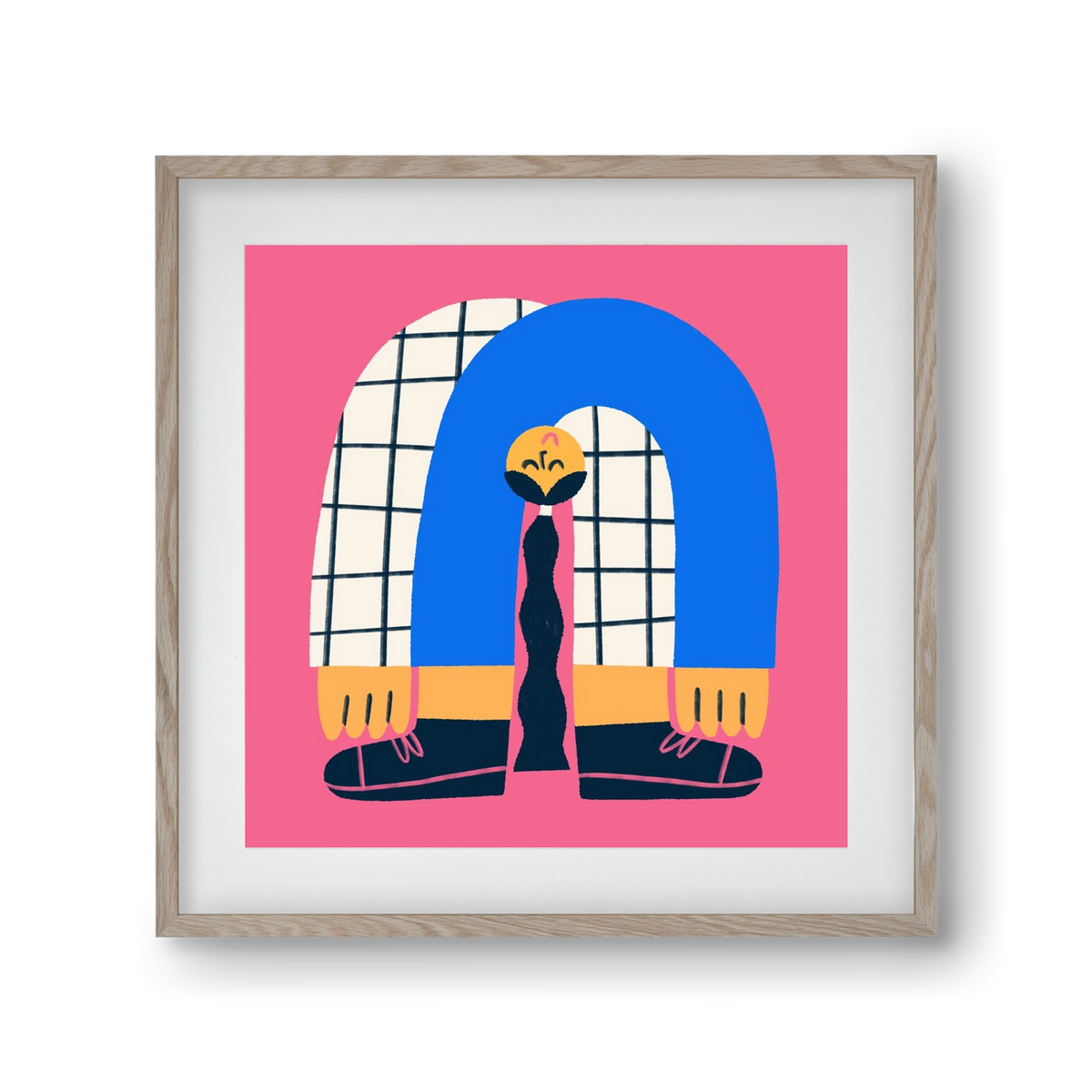 Upside Down, 30x30 cm (20x20 cm), Tölgy keret, paszpartuval