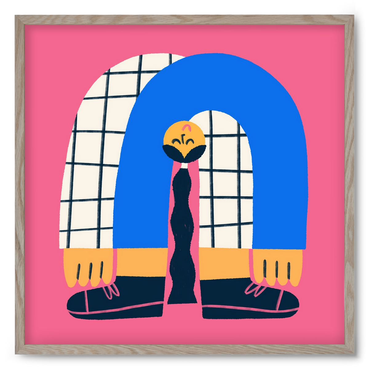 Upside Down, 50x50 cm (50x50 cm), Tölgy keret