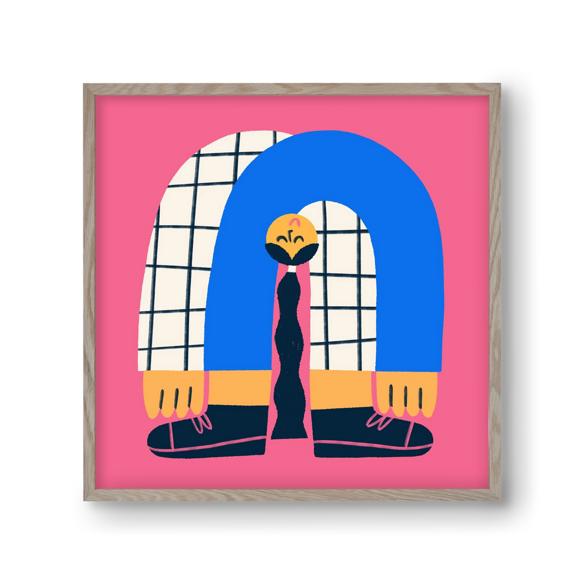 Upside Down, 30x30 cm (30x30 cm), Tölgy keret