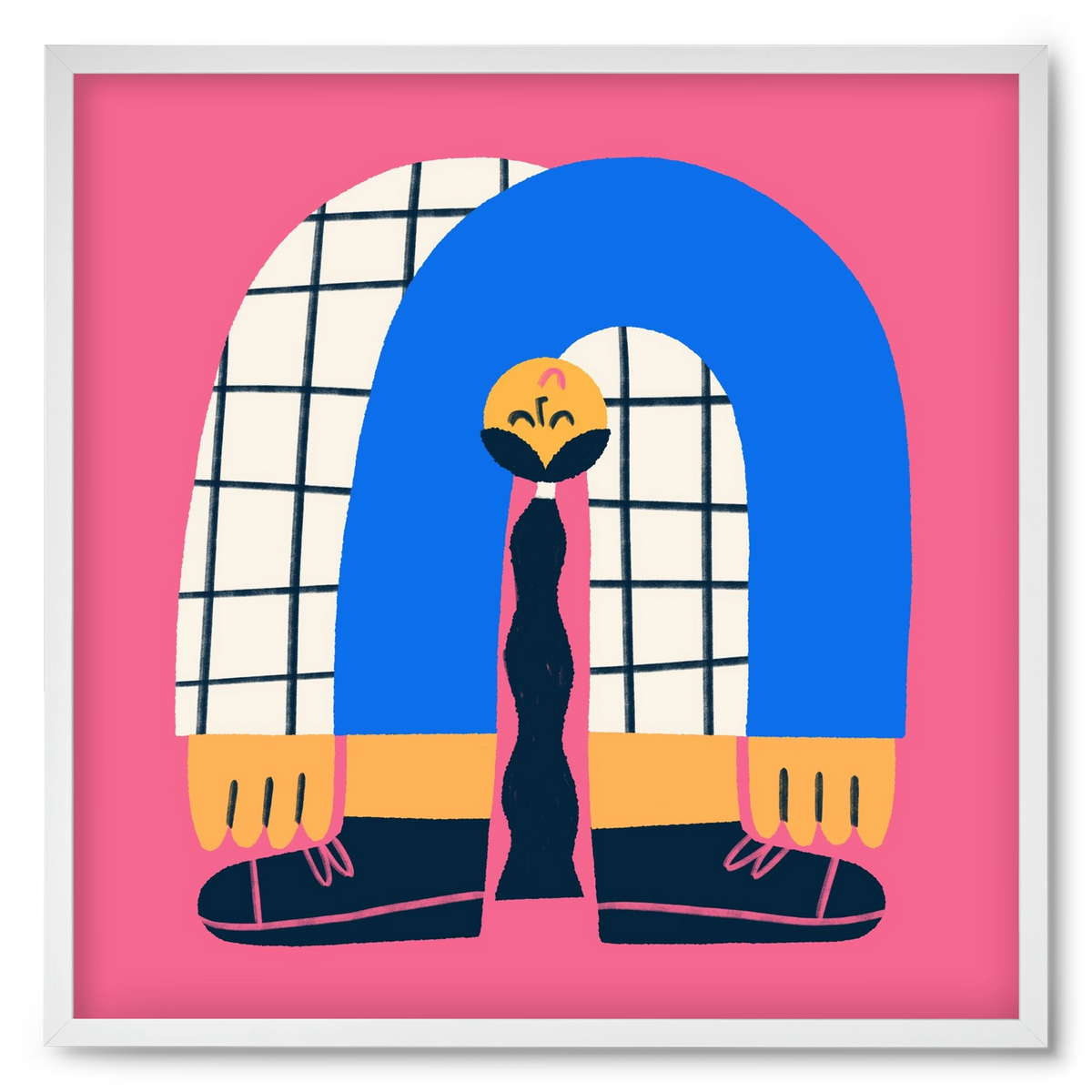 Upside Down, 50x50 cm (50x50 cm), Fehér keret