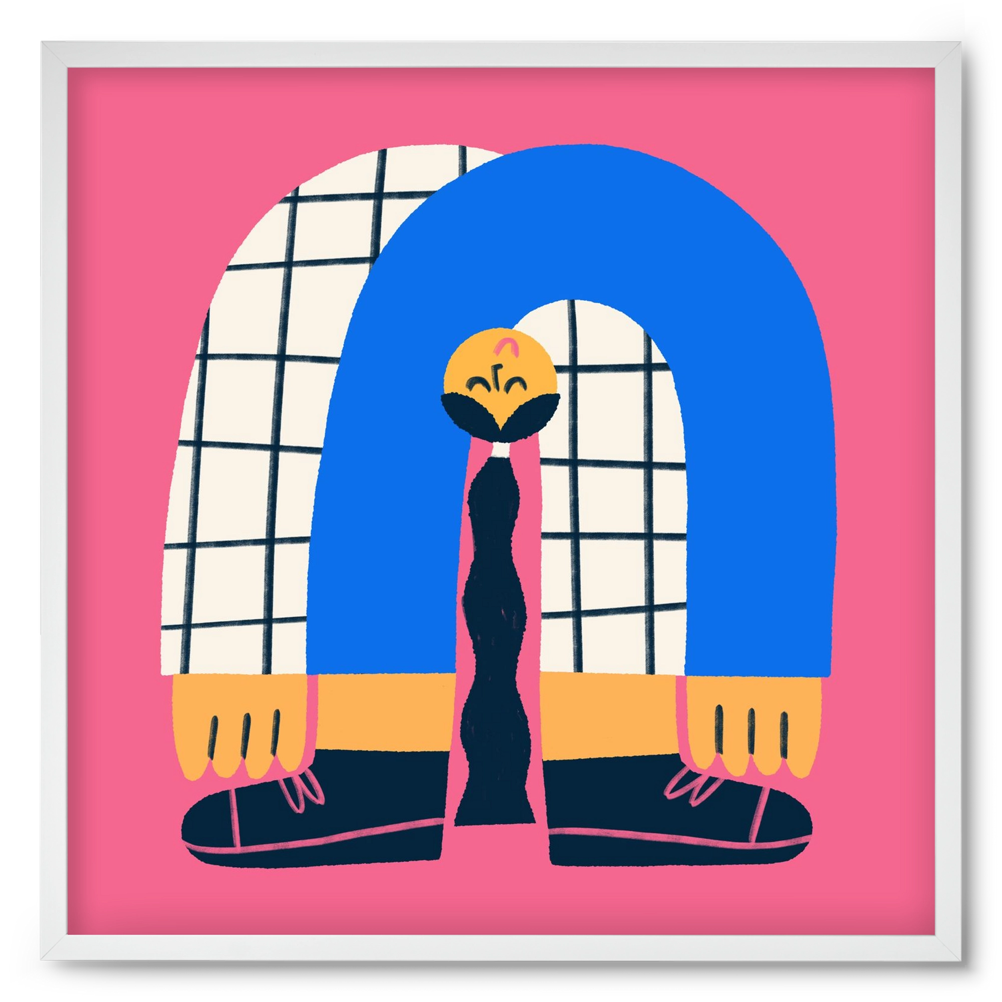 Upside Down, 50x50 cm (50x50 cm), Fehér keret