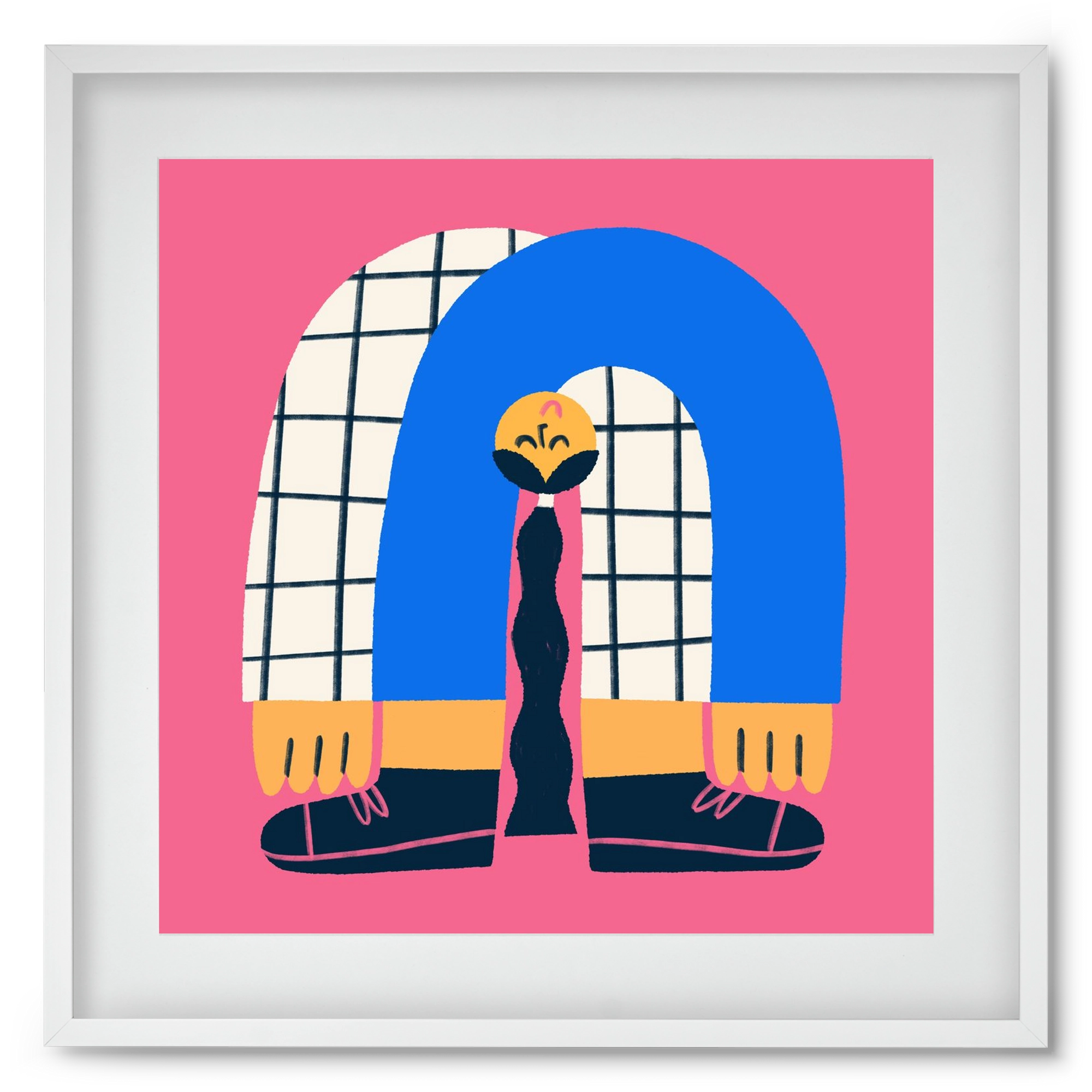 Upside Down, 50x50 cm (40x40 cm), Fehér keret, paszpartuval