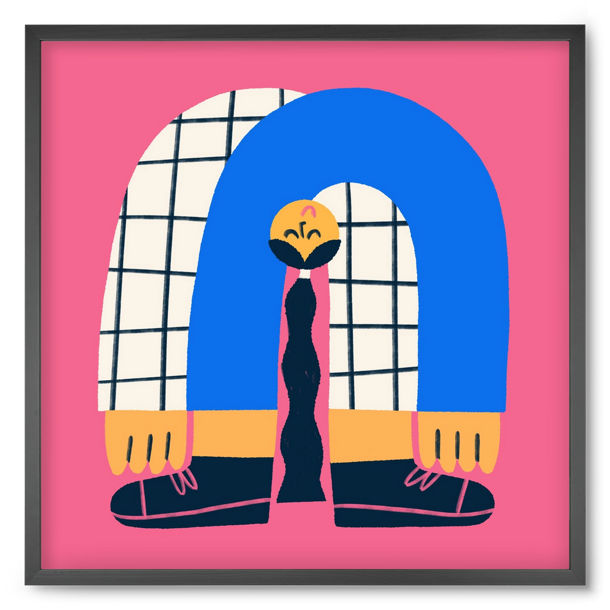 Upside Down, 50x50 cm (50x50 cm), Fekete keret