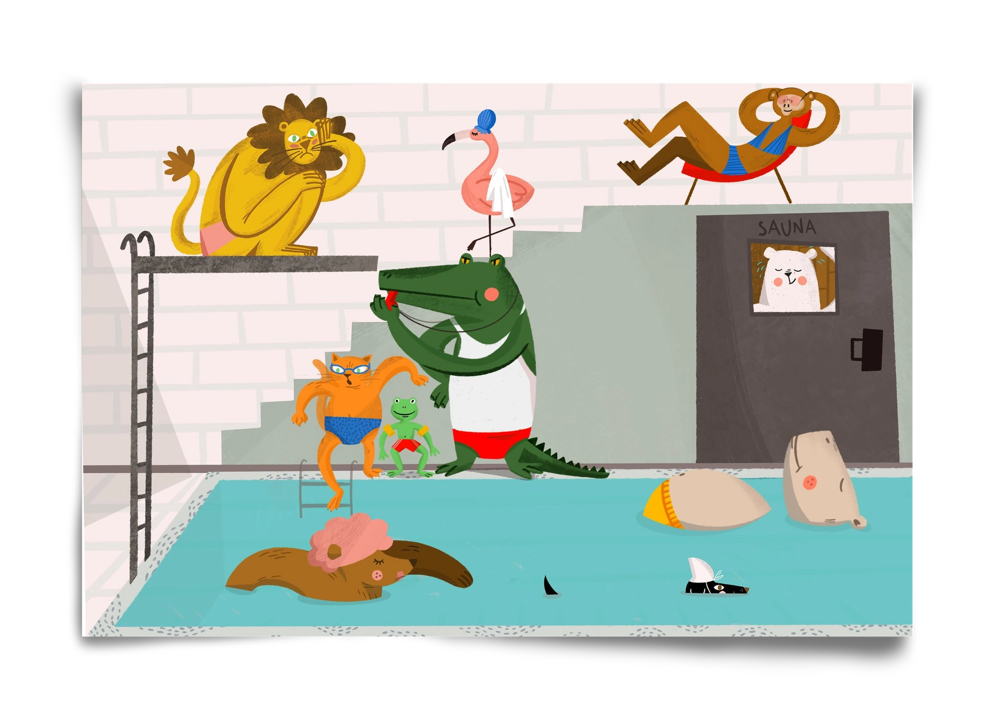 Swimming Pool, 60x40 cm, Keret nélkül