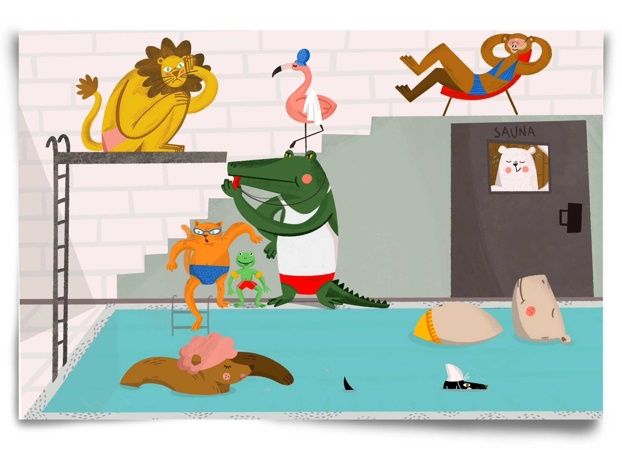 Swimming Pool, 90x60 cm, Keret nélkül