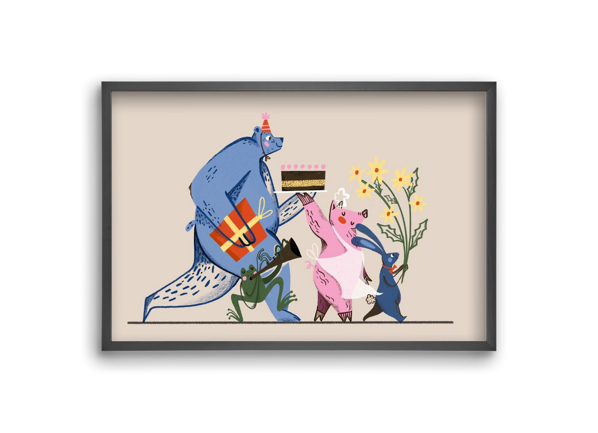 Greetings From The Forest, 30x20 cm (30x20 cm), Fekete keret