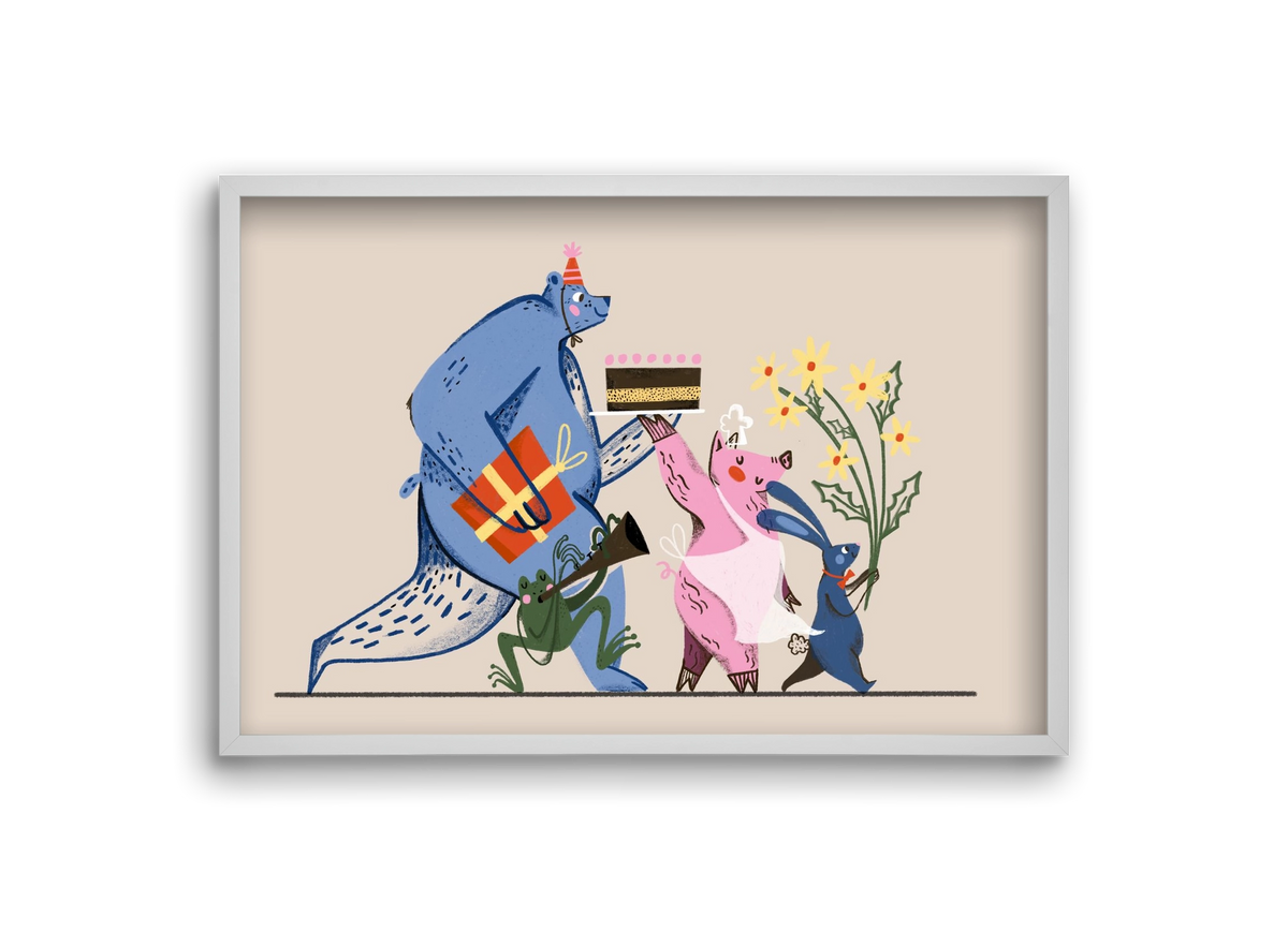 Greetings From The Forest, 30x20 cm (30x20 cm), Fehér keret