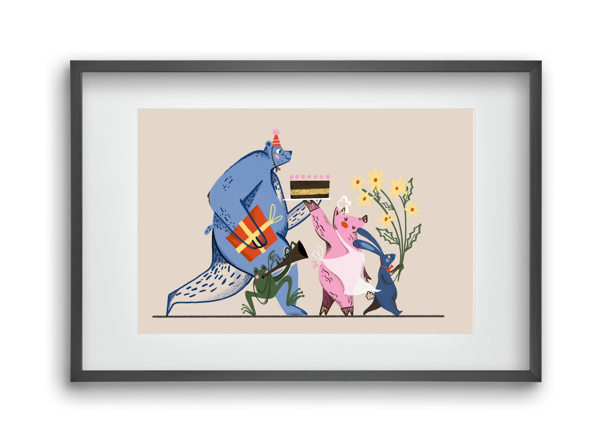 Greetings From The Forest, 45x30 cm (30x20 cm), Fekete keret, paszpartuval