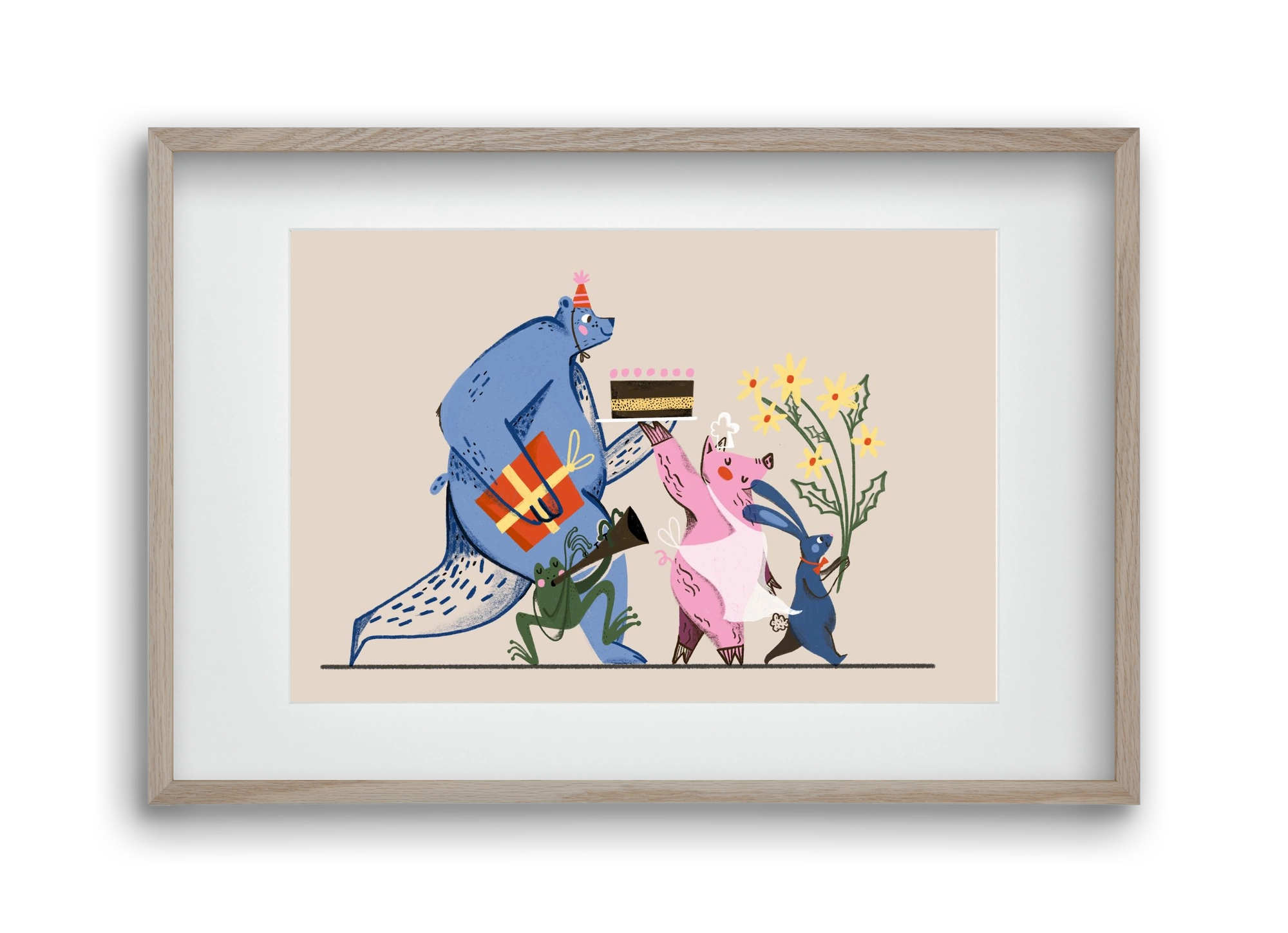 Greetings From The Forest, 45x30 cm (30x20 cm), Tölgy keret, paszpartuval