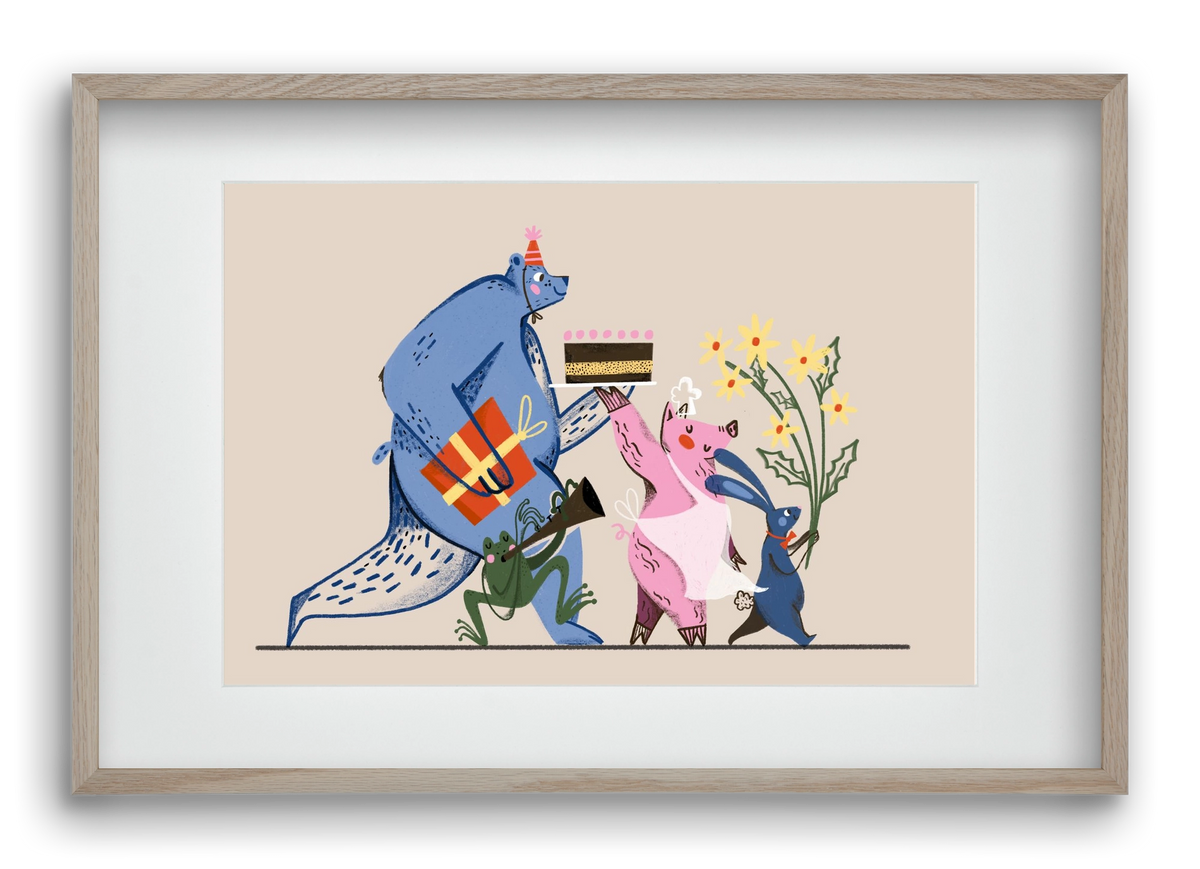 Greetings From The Forest, 60x40 cm (45x30 cm), Tölgy keret, paszpartuval