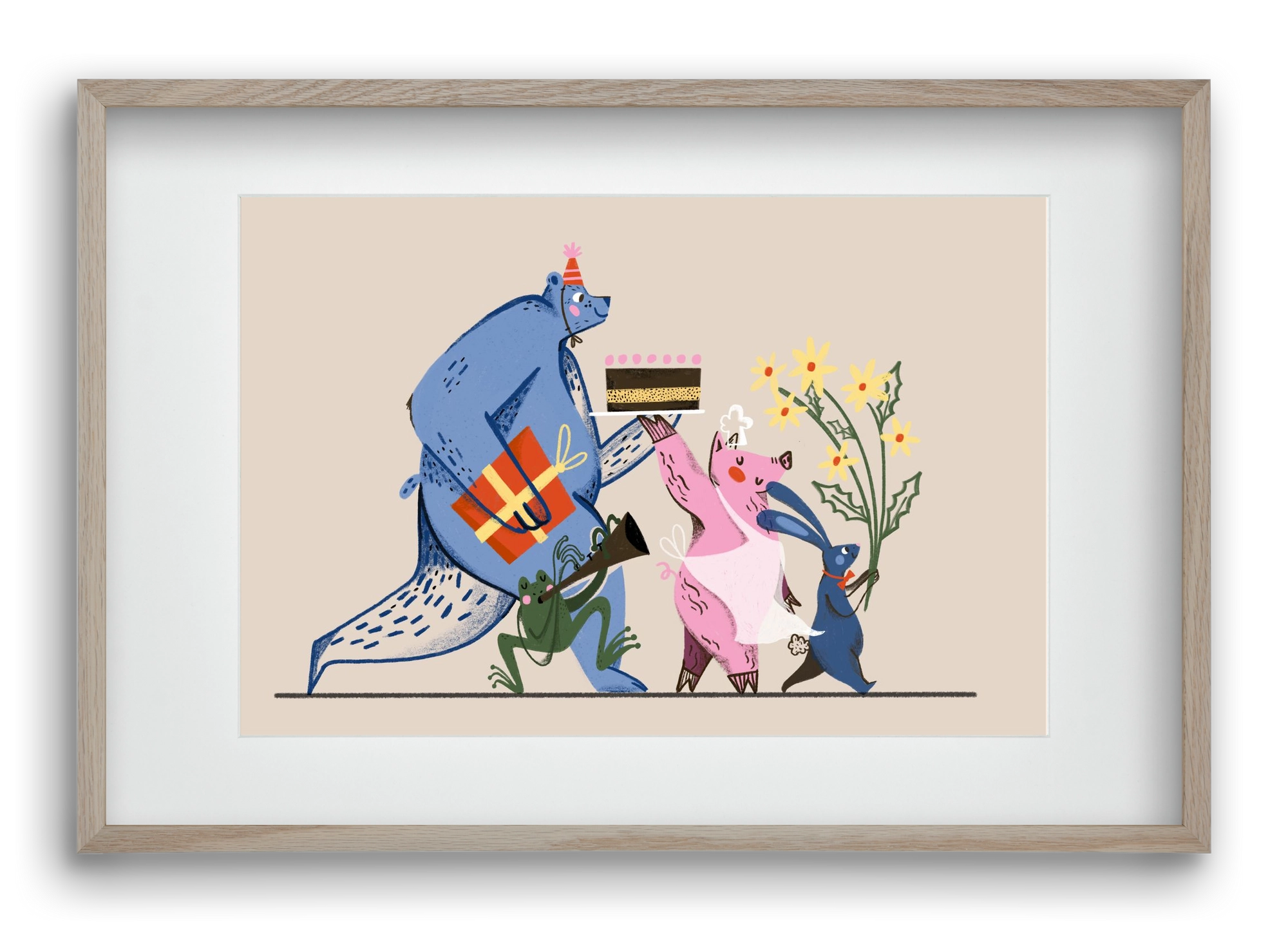 Greetings From The Forest, 60x40 cm (45x30 cm), Tölgy keret, paszpartuval