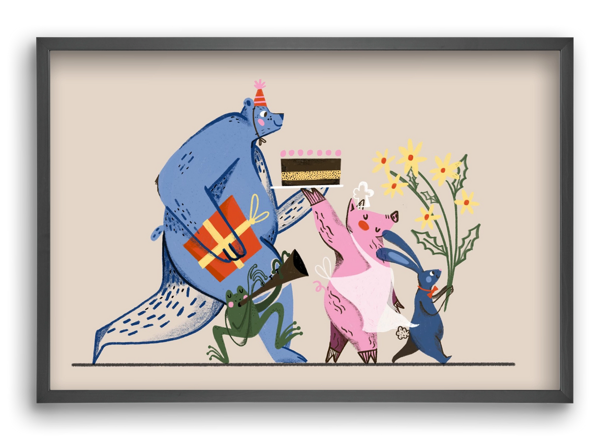 Greetings From The Forest, 60x40 cm (60x40 cm), Fekete keret