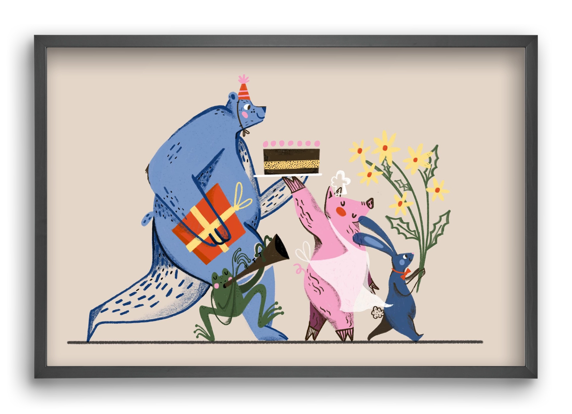 Greetings From The Forest, 60x40 cm (60x40 cm), Fekete keret