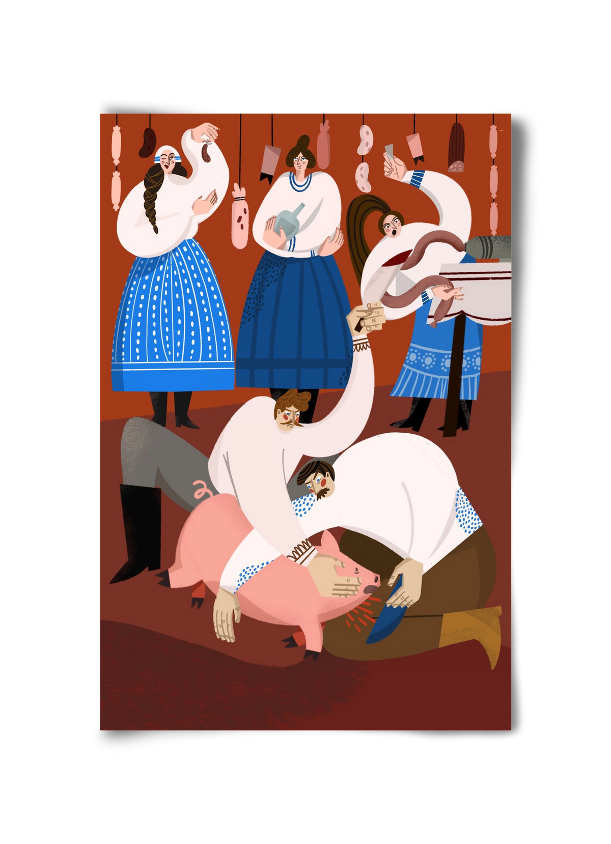 Pig Slaughter, 30x45 cm, Keret nélkül