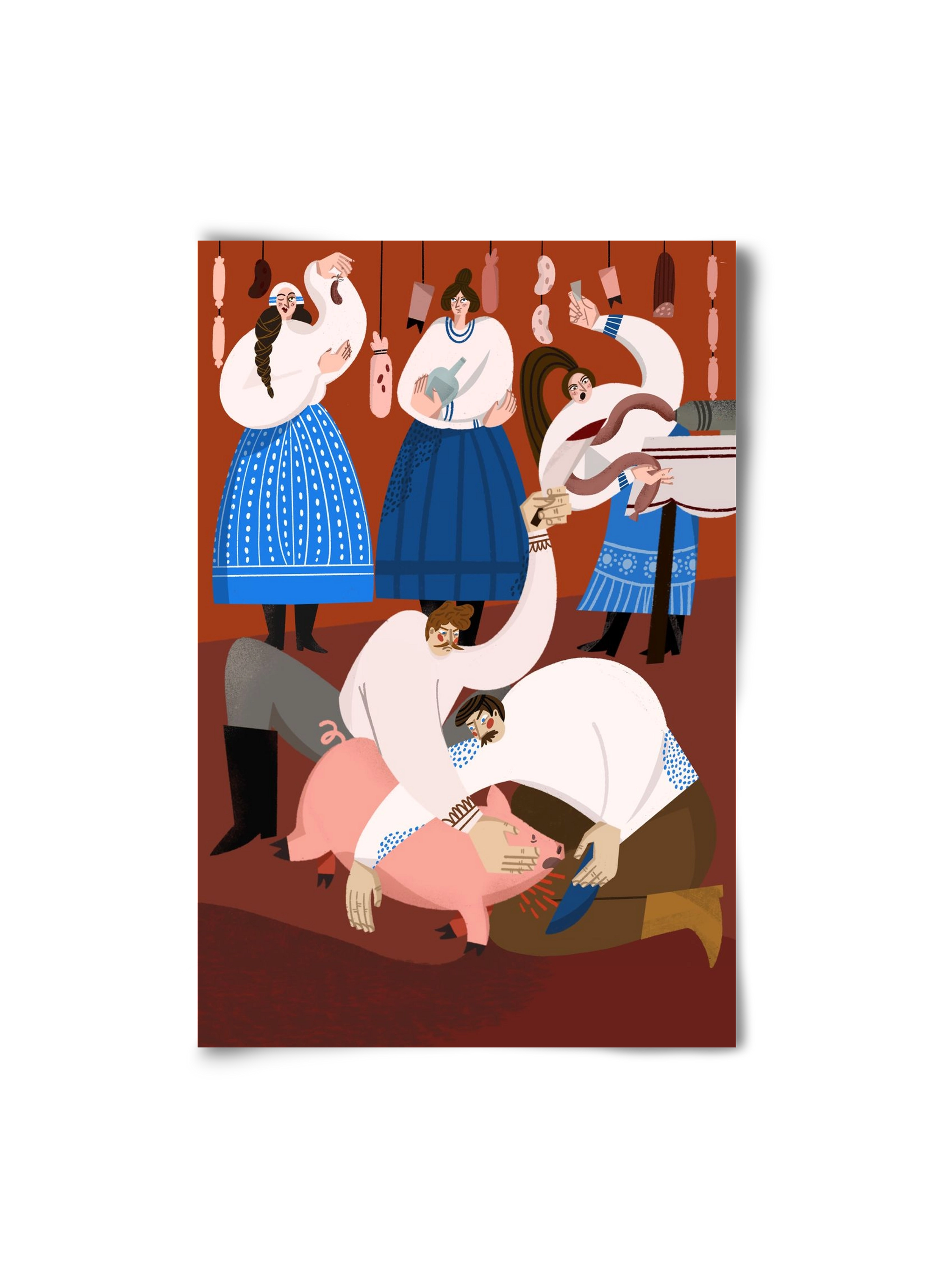 Pig Slaughter, 20x30 cm, Keret nélkül