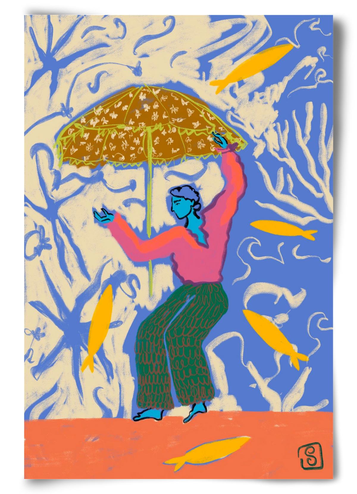 SEA DANCER, 60x90 cm, Keret nélkül