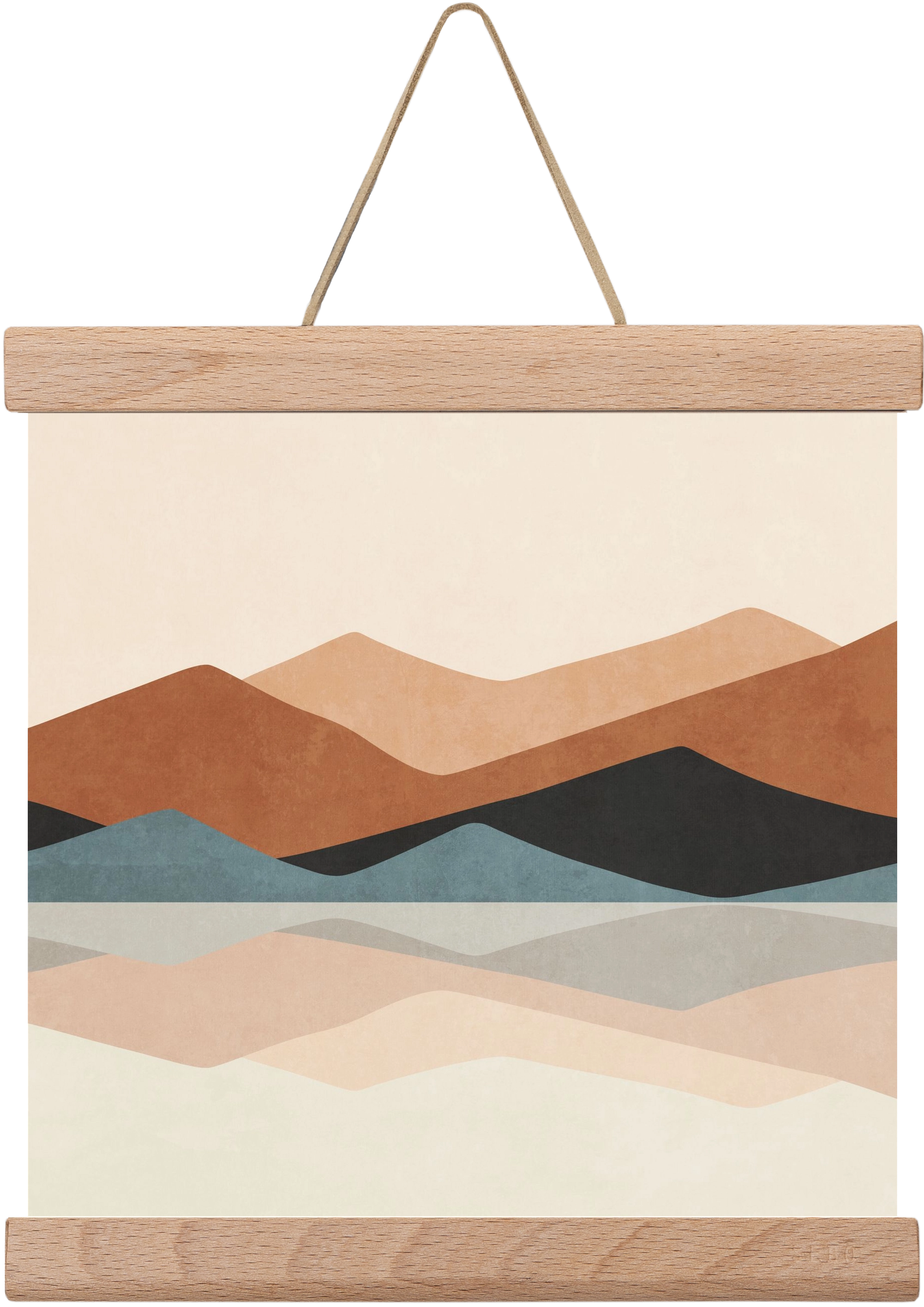 MINIMAL TROPICAL ART - LANDSCAPE 02, 20x20 cm (20x20 cm), Tölgy akasztó