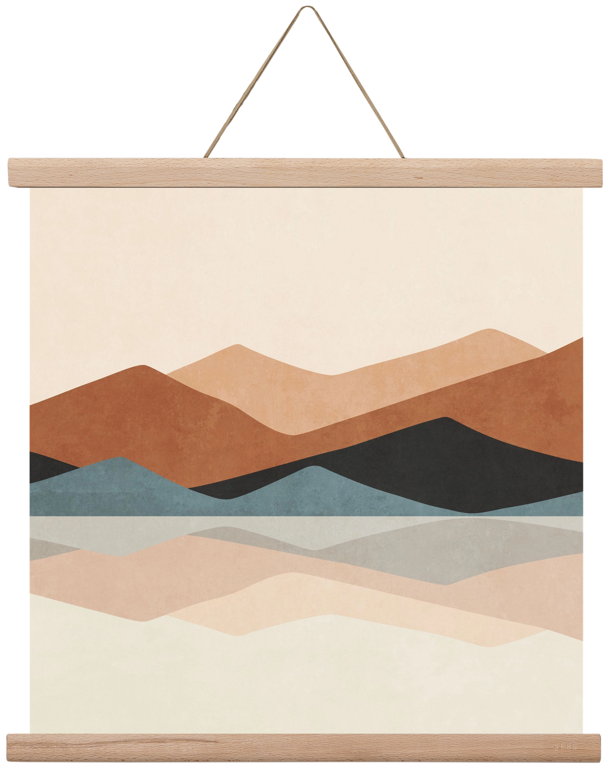 MINIMAL TROPICAL ART - LANDSCAPE 02, 40x40 cm (40x40 cm), Tölgy akasztó