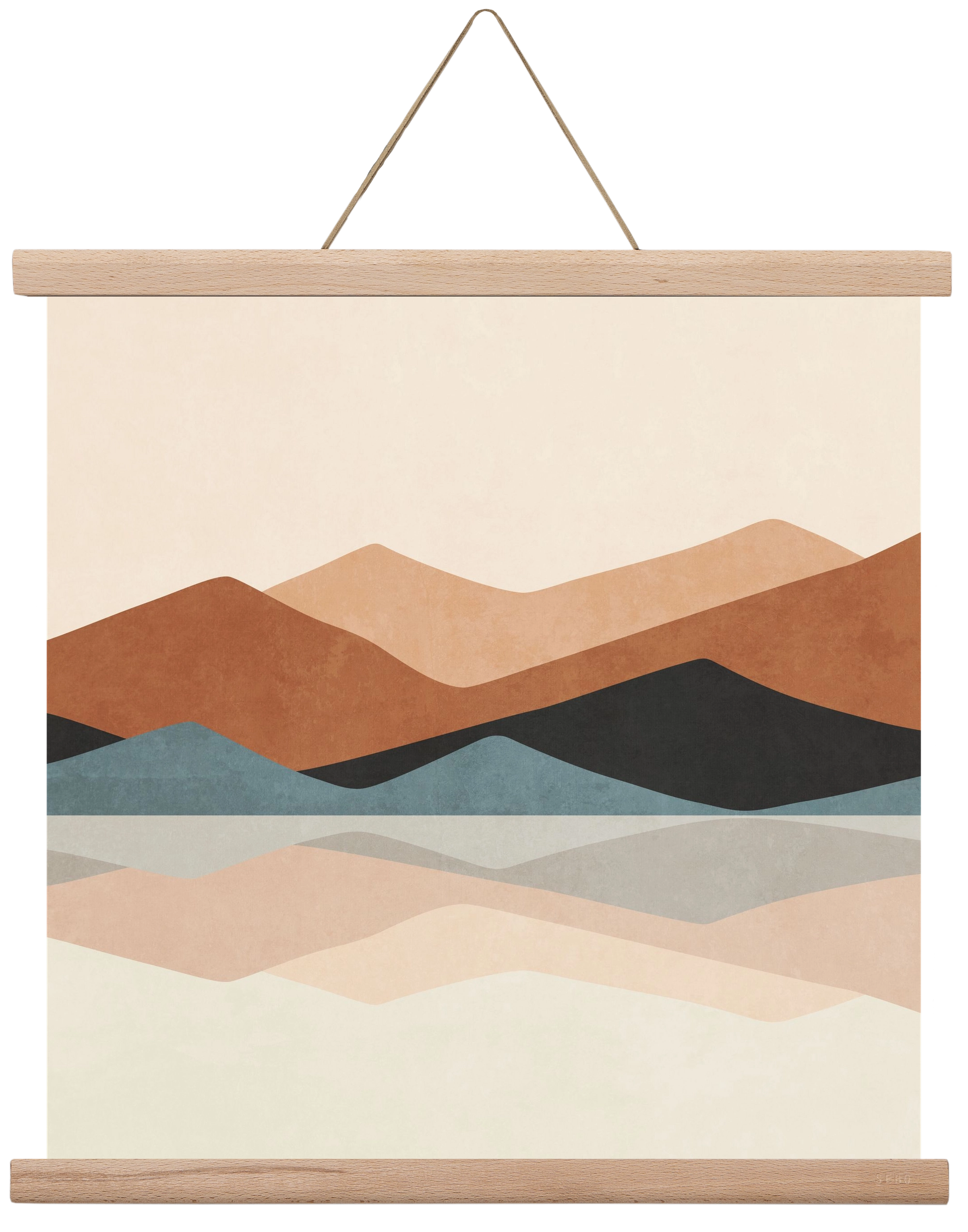 MINIMAL TROPICAL ART - LANDSCAPE 02, 40x40 cm (40x40 cm), Tölgy akasztó