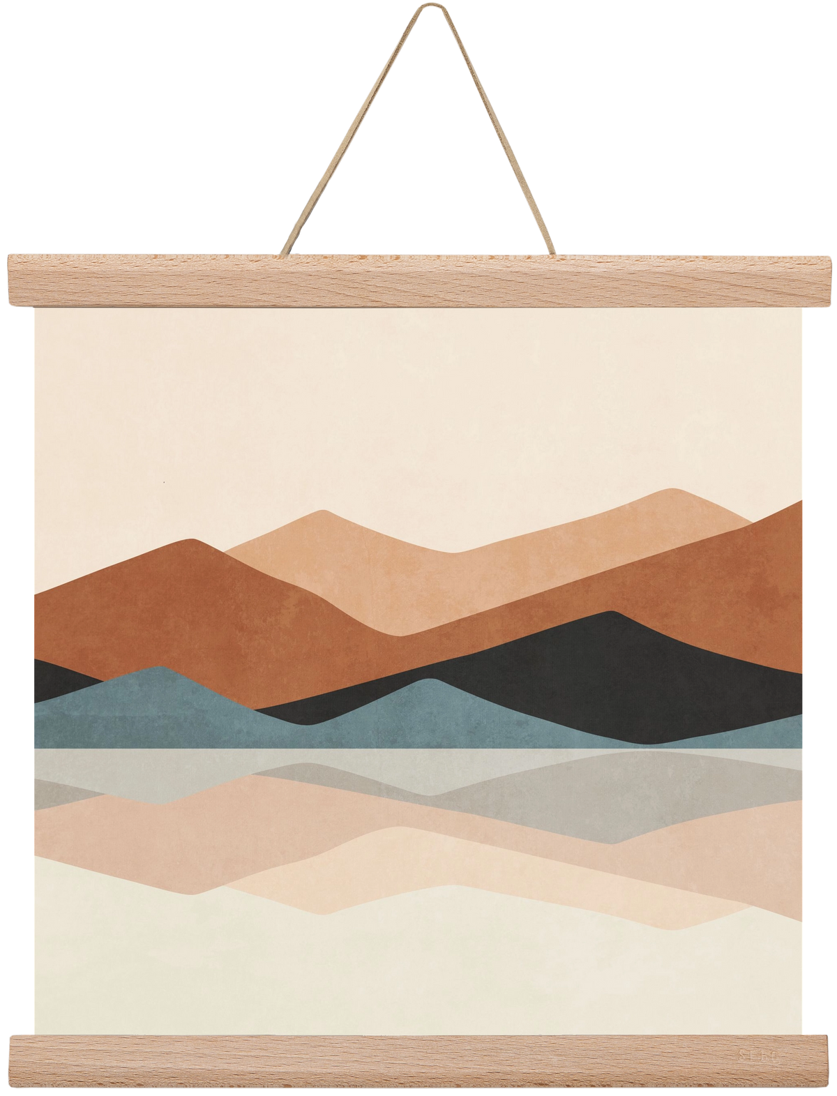 MINIMAL TROPICAL ART - LANDSCAPE 02, 30x30 cm (30x30 cm), Tölgy akasztó