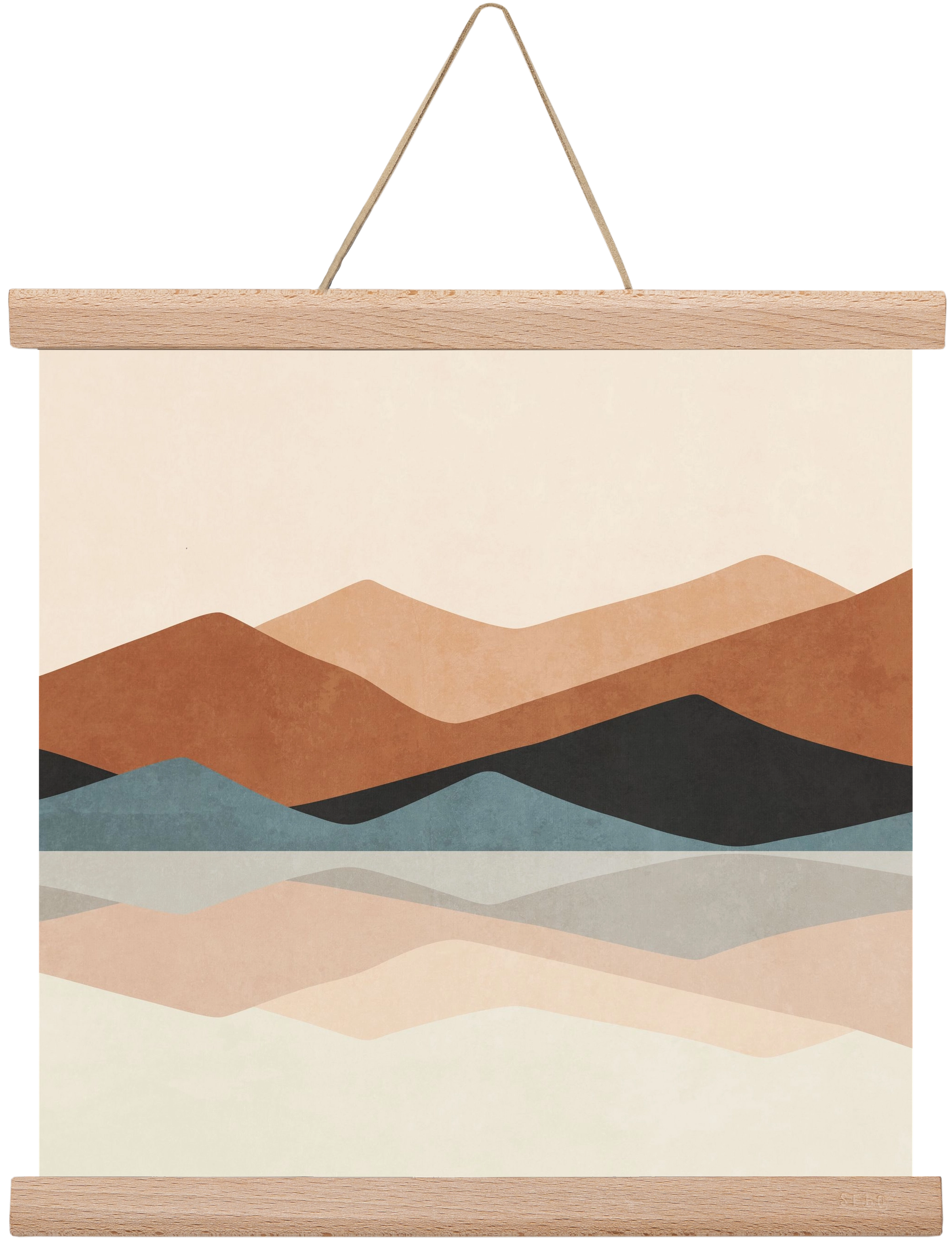 MINIMAL TROPICAL ART - LANDSCAPE 02, 30x30 cm (30x30 cm), Tölgy akasztó