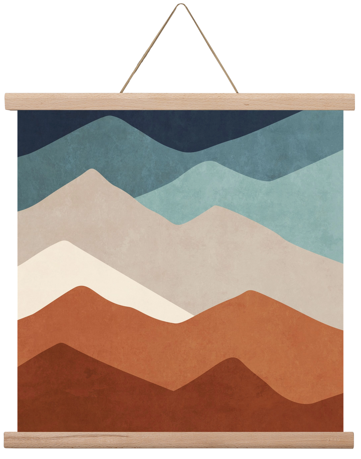 MINIMAL TROPICAL ART - LANDSCAPE 03, 40x40 cm (40x40 cm), Tölgy akasztó