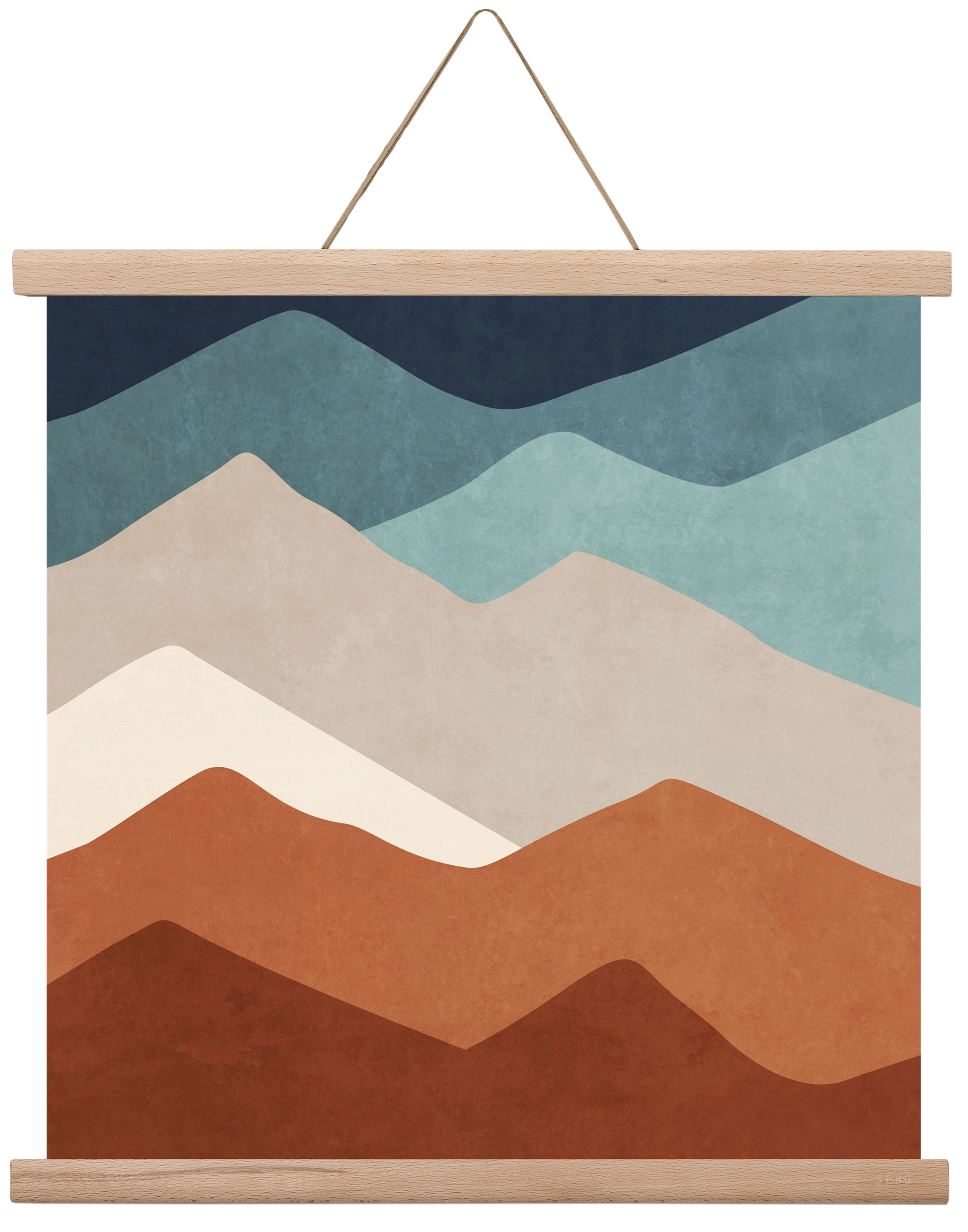 MINIMAL TROPICAL ART - LANDSCAPE 03, 40x40 cm (40x40 cm), Tölgy akasztó