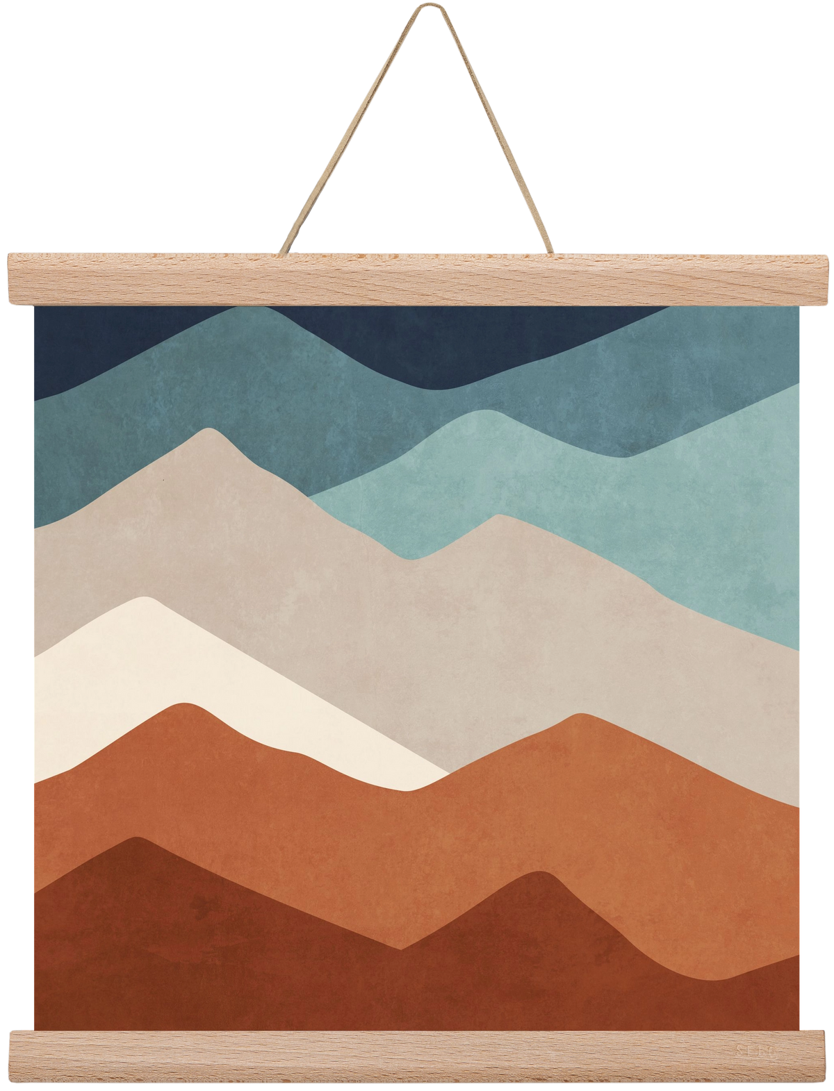 MINIMAL TROPICAL ART - LANDSCAPE 03, 30x30 cm (30x30 cm), Tölgy akasztó