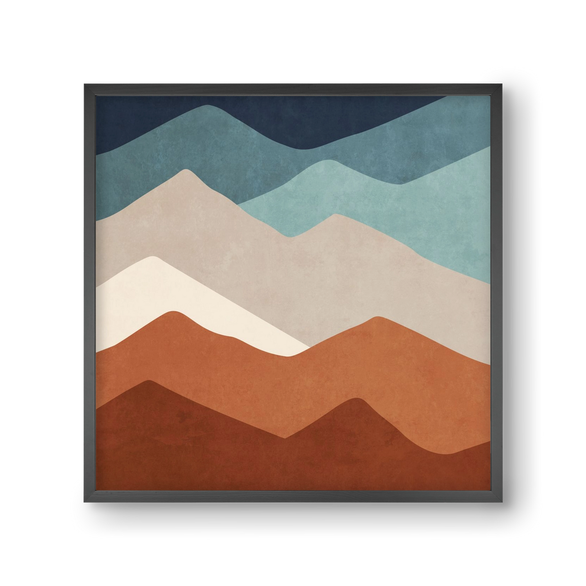 MINIMAL TROPICAL ART - LANDSCAPE 03, 30x30 cm (30x30 cm), Fekete keret