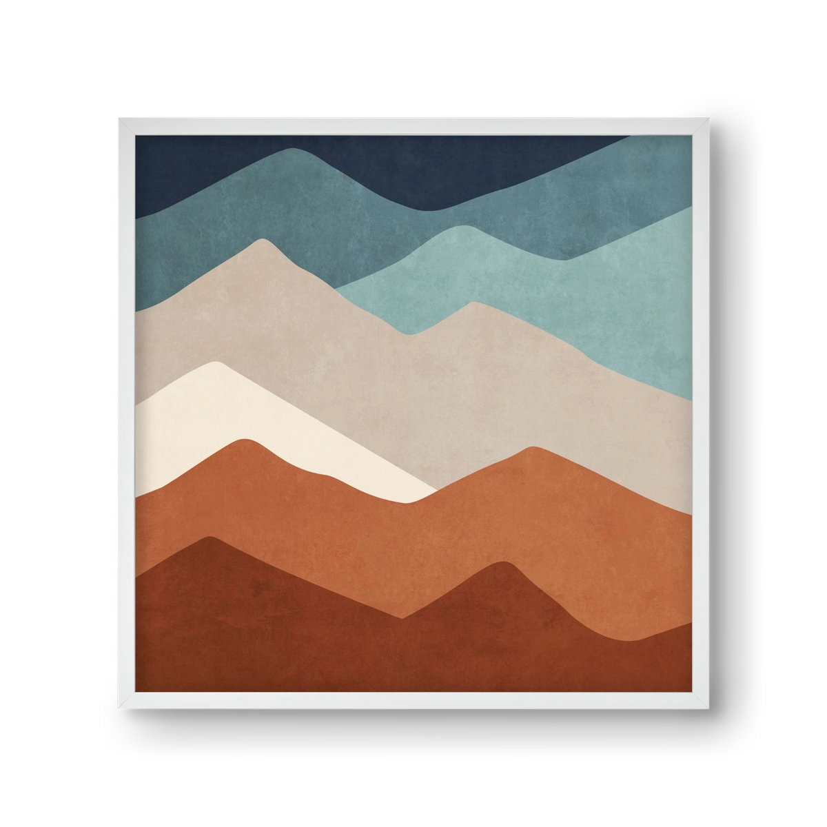 MINIMAL TROPICAL ART - LANDSCAPE 03, 30x30 cm (30x30 cm), Fehér keret