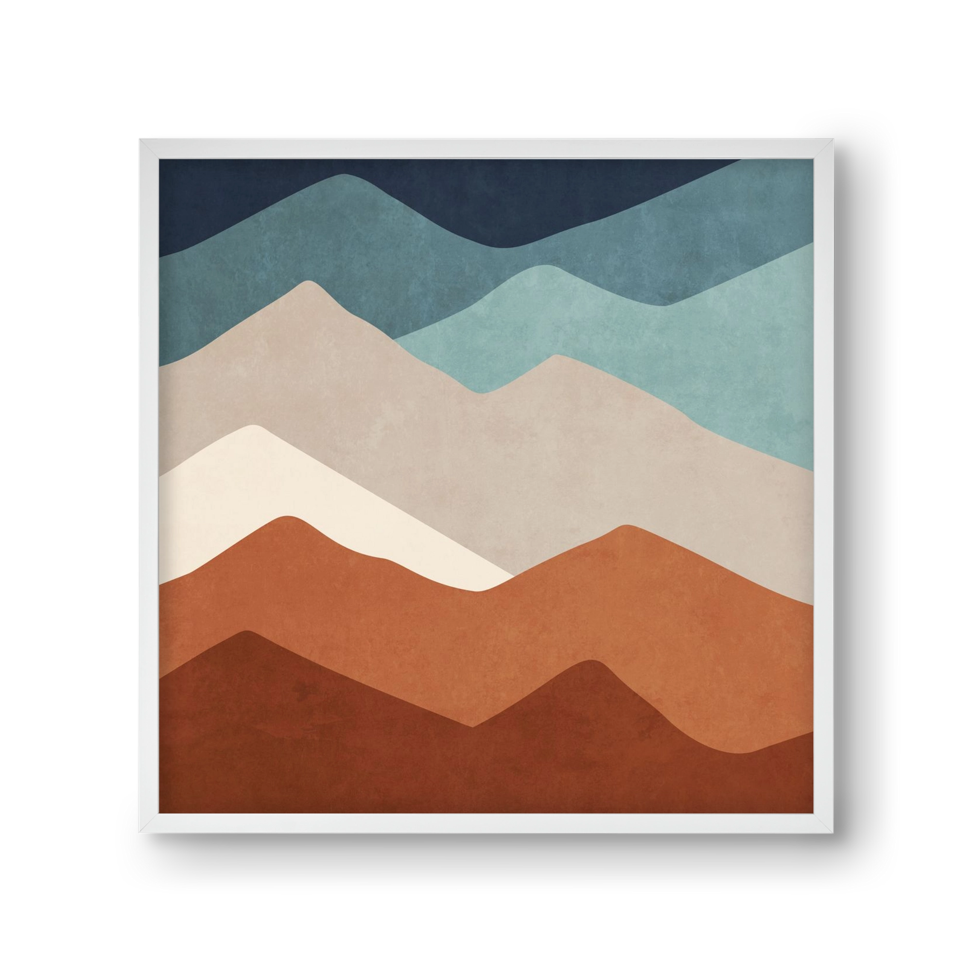 MINIMAL TROPICAL ART - LANDSCAPE 03, 30x30 cm (30x30 cm), Fehér keret