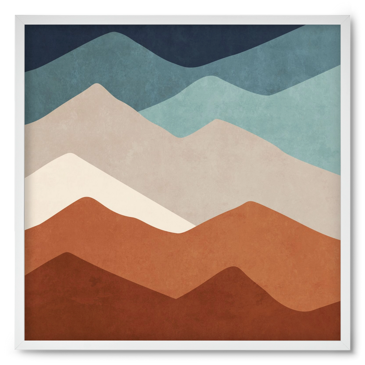 MINIMAL TROPICAL ART - LANDSCAPE 03, 50x50 cm (50x50 cm), Fehér keret