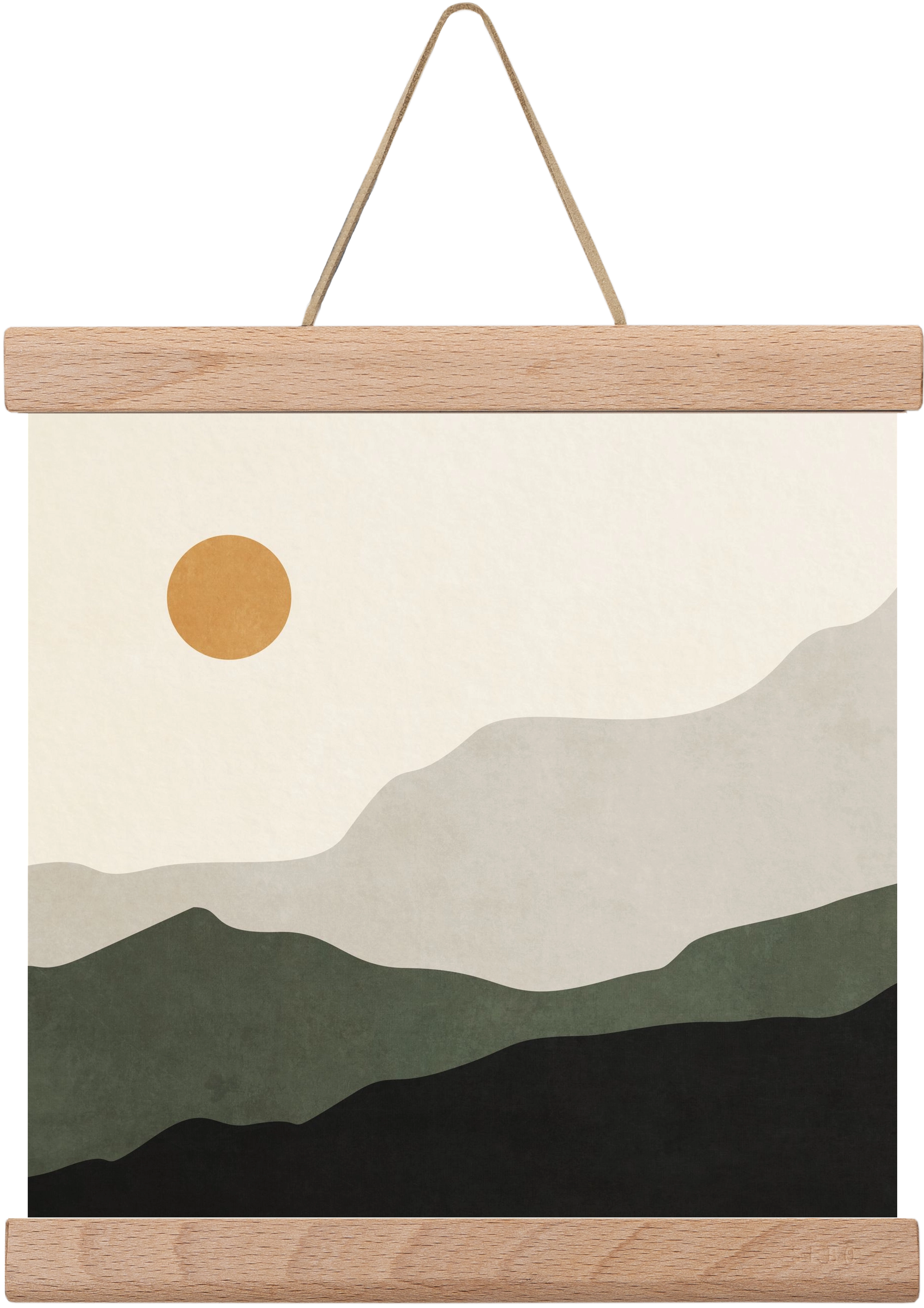 MINIMAL TROPICAL ART - LANDSCAPE 04, 20x20 cm (20x20 cm), Tölgy akasztó