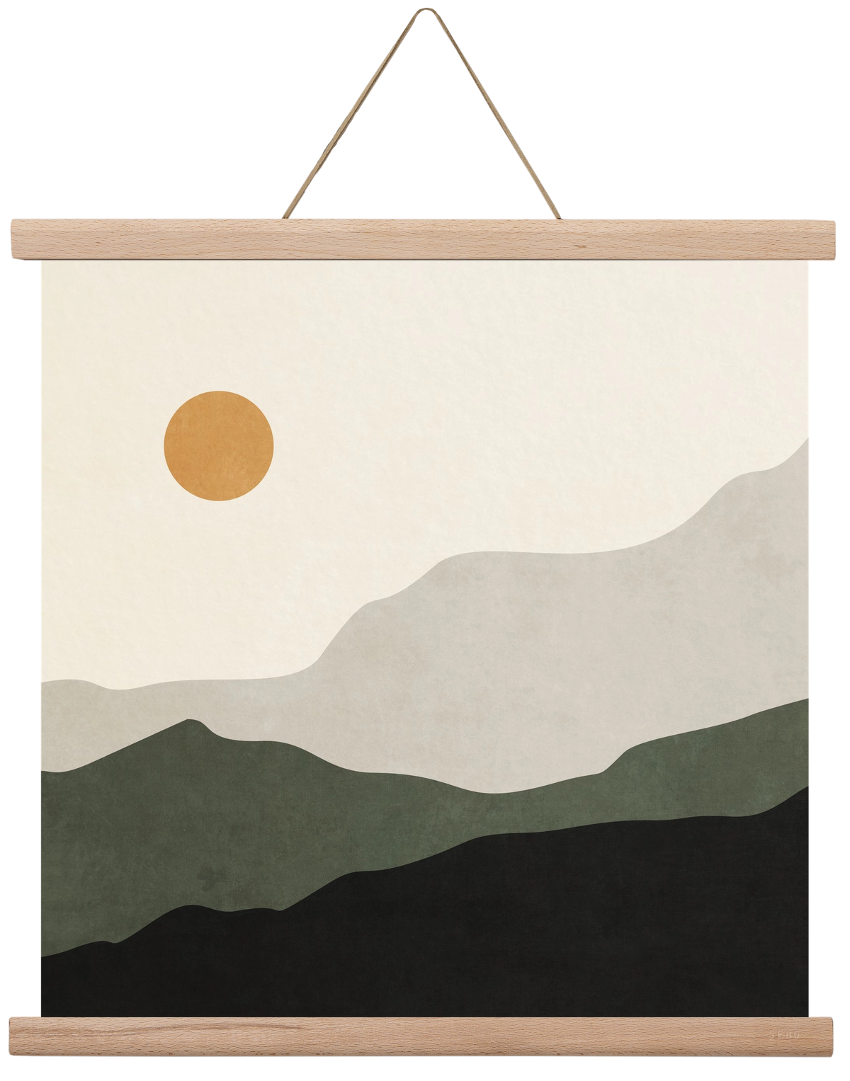 MINIMAL TROPICAL ART - LANDSCAPE 04, 40x40 cm (40x40 cm), Tölgy akasztó