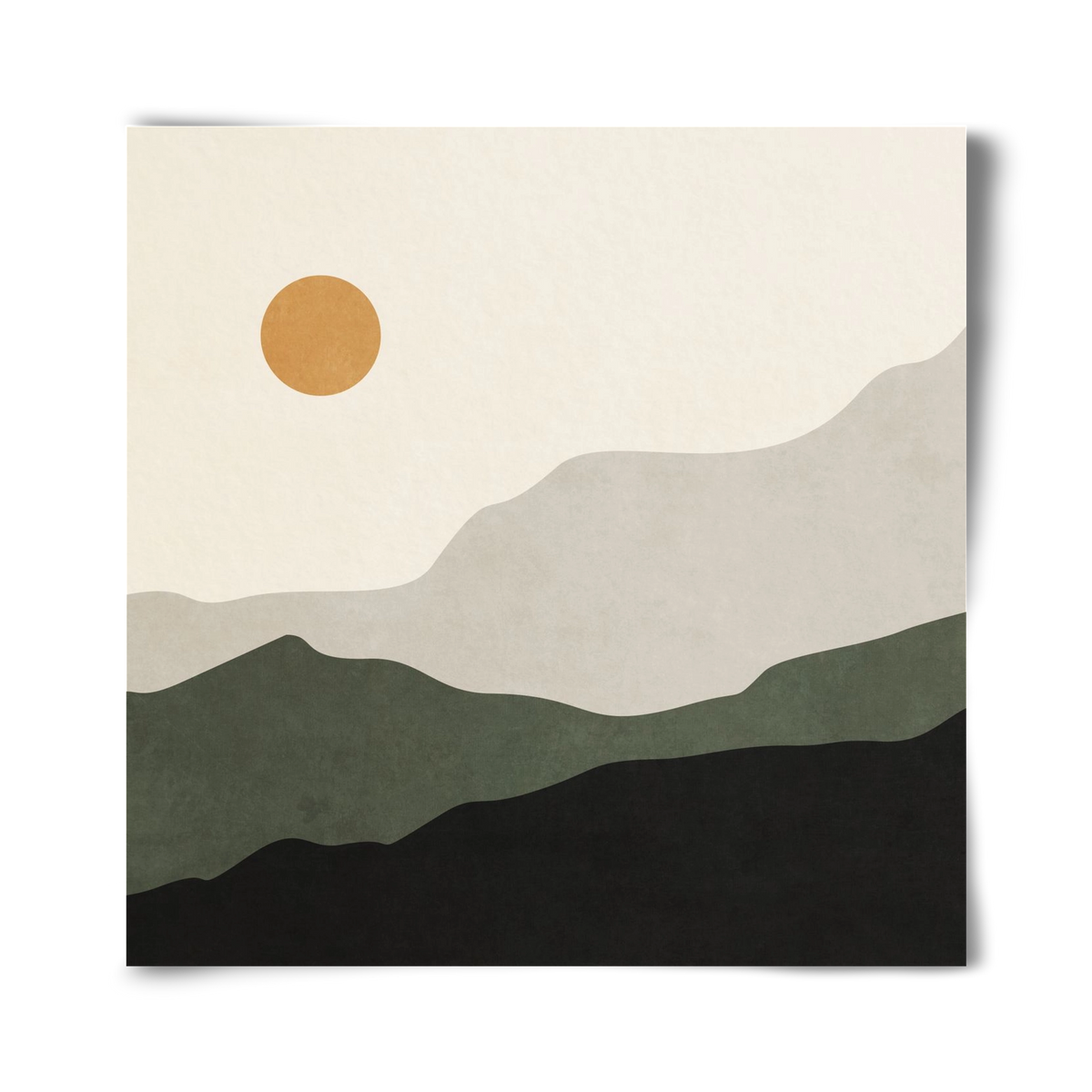 MINIMAL TROPICAL ART - LANDSCAPE 04, 40x40 cm, Keret nélkül