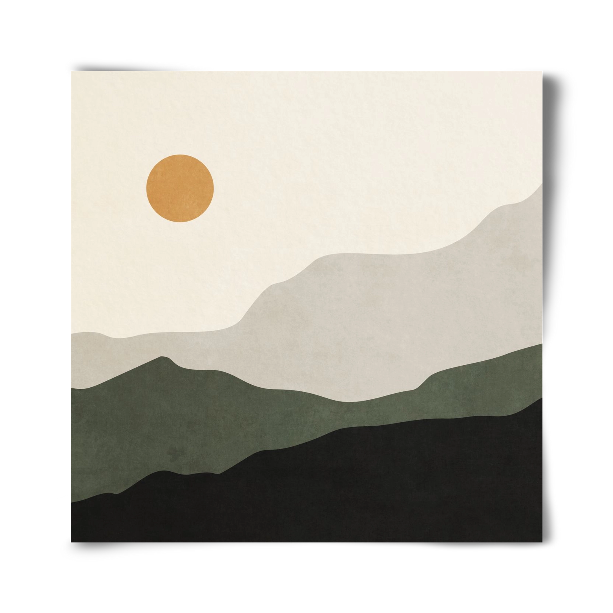 MINIMAL TROPICAL ART - LANDSCAPE 04, 40x40 cm, Keret nélkül