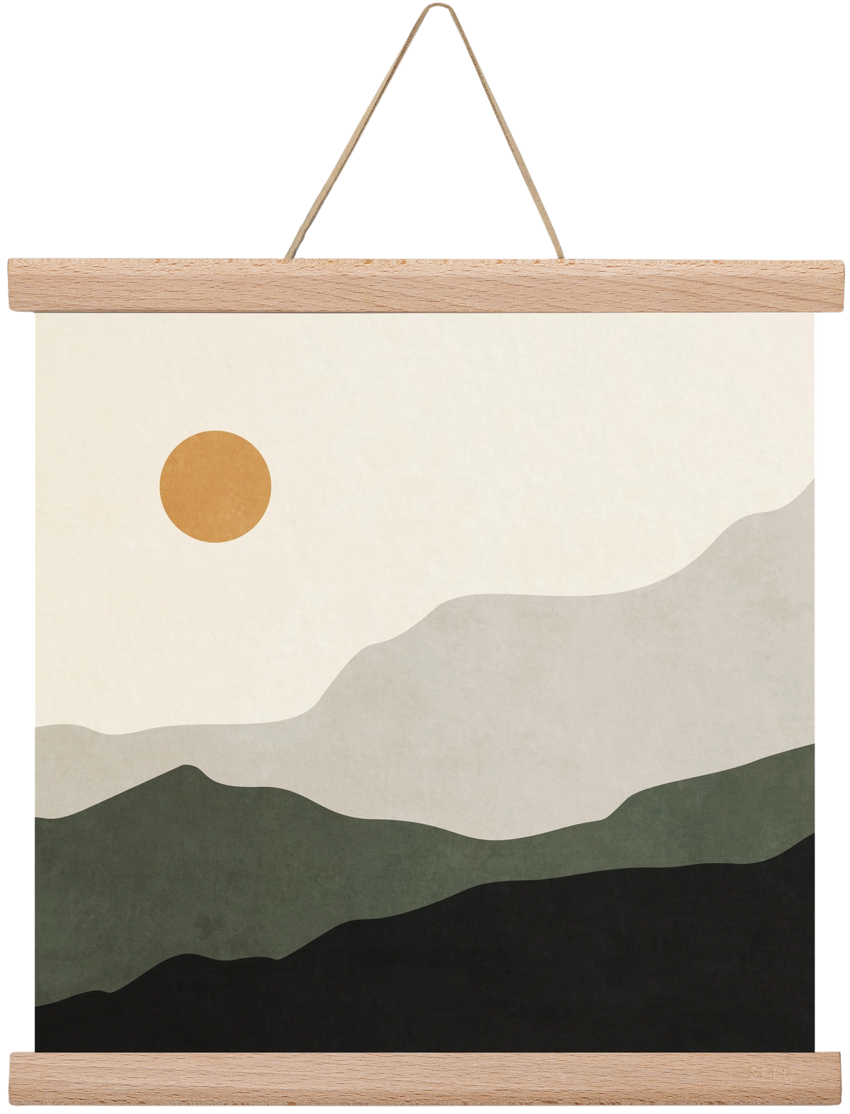 MINIMAL TROPICAL ART - LANDSCAPE 04, 30x30 cm (30x30 cm), Tölgy akasztó