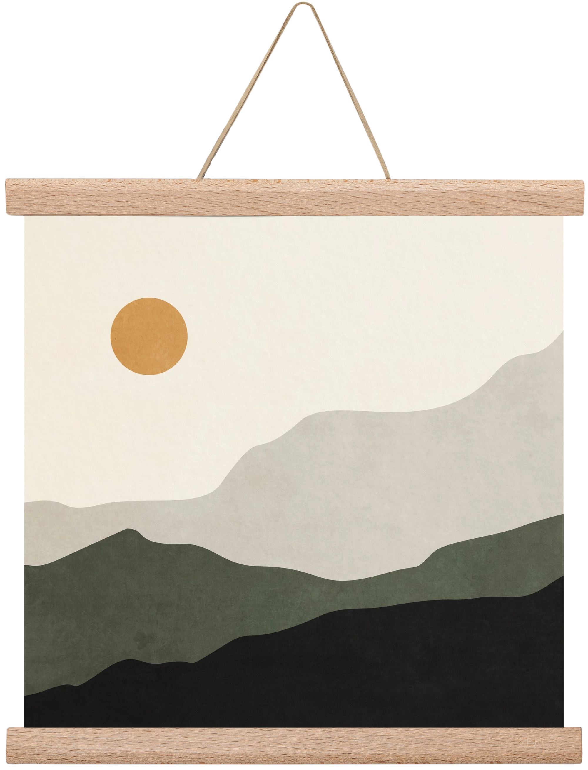 MINIMAL TROPICAL ART - LANDSCAPE 04, 30x30 cm (30x30 cm), Tölgy akasztó