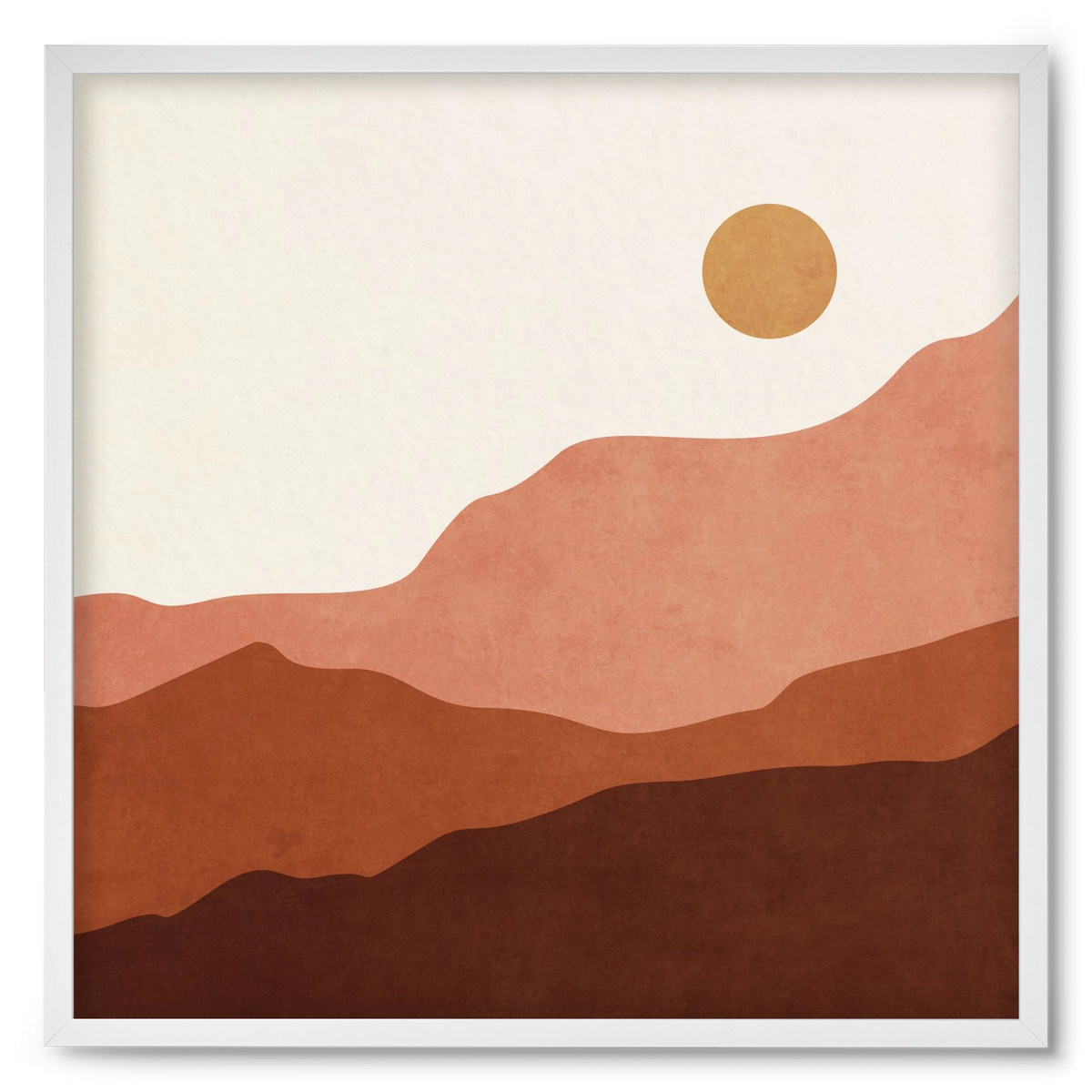 MINIMAL TROPICAL ART - LANDSCAPE 05, 50x50 cm (50x50 cm), Fehér keret