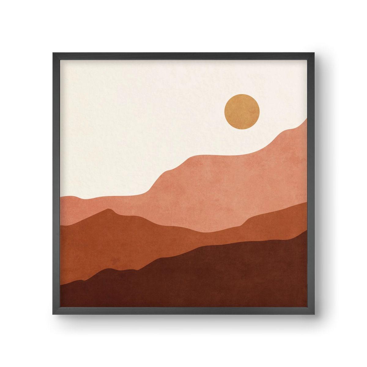 MINIMAL TROPICAL ART - LANDSCAPE 05, 30x30 cm (30x30 cm), Fekete keret