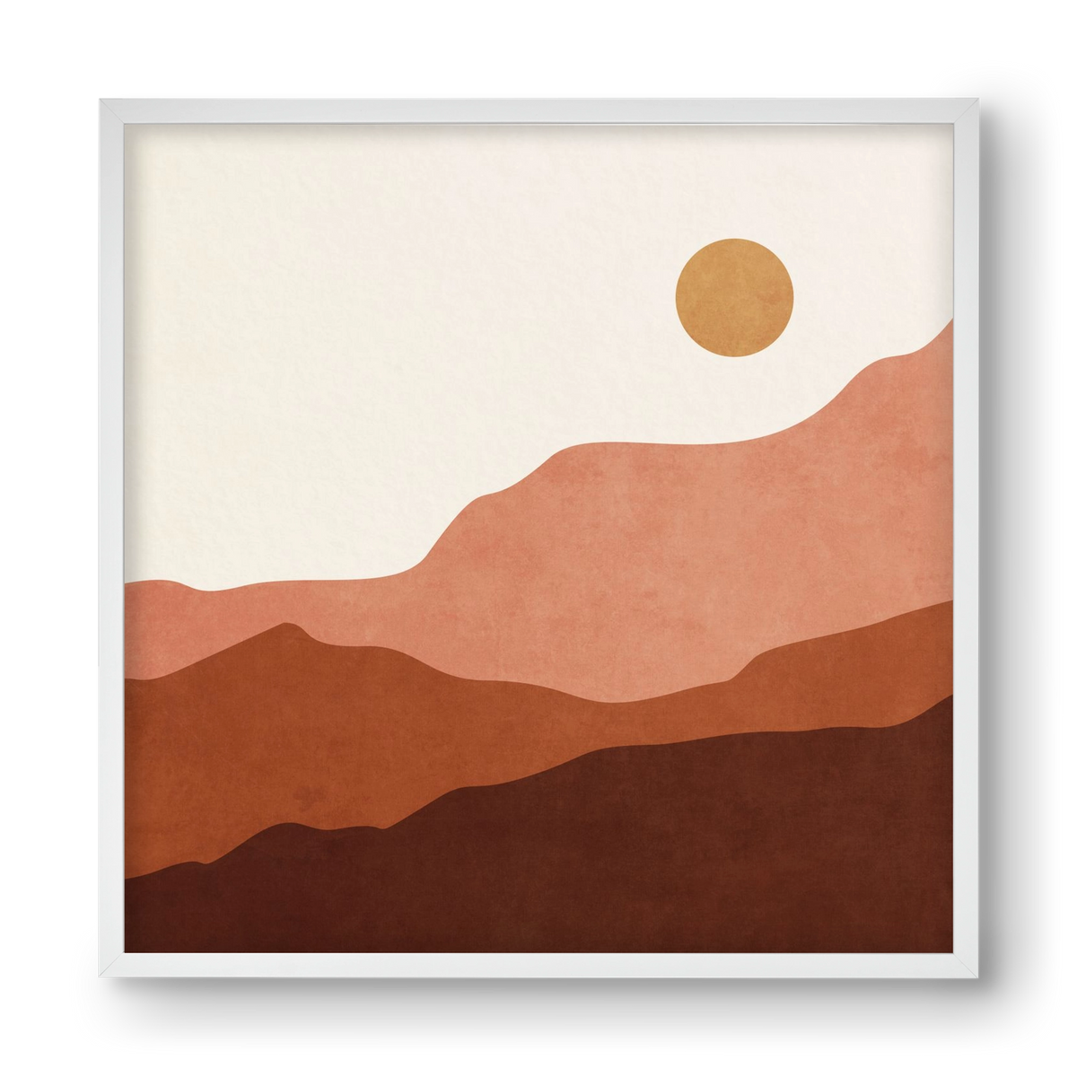 MINIMAL TROPICAL ART - LANDSCAPE 05, 40x40 cm (40x40 cm), Fehér keret