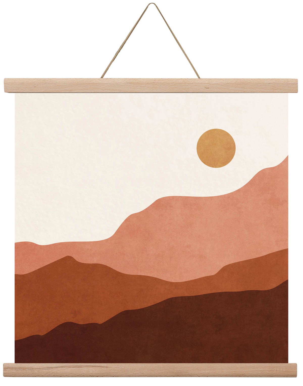 MINIMAL TROPICAL ART - LANDSCAPE 05, 40x40 cm (40x40 cm), Tölgy akasztó