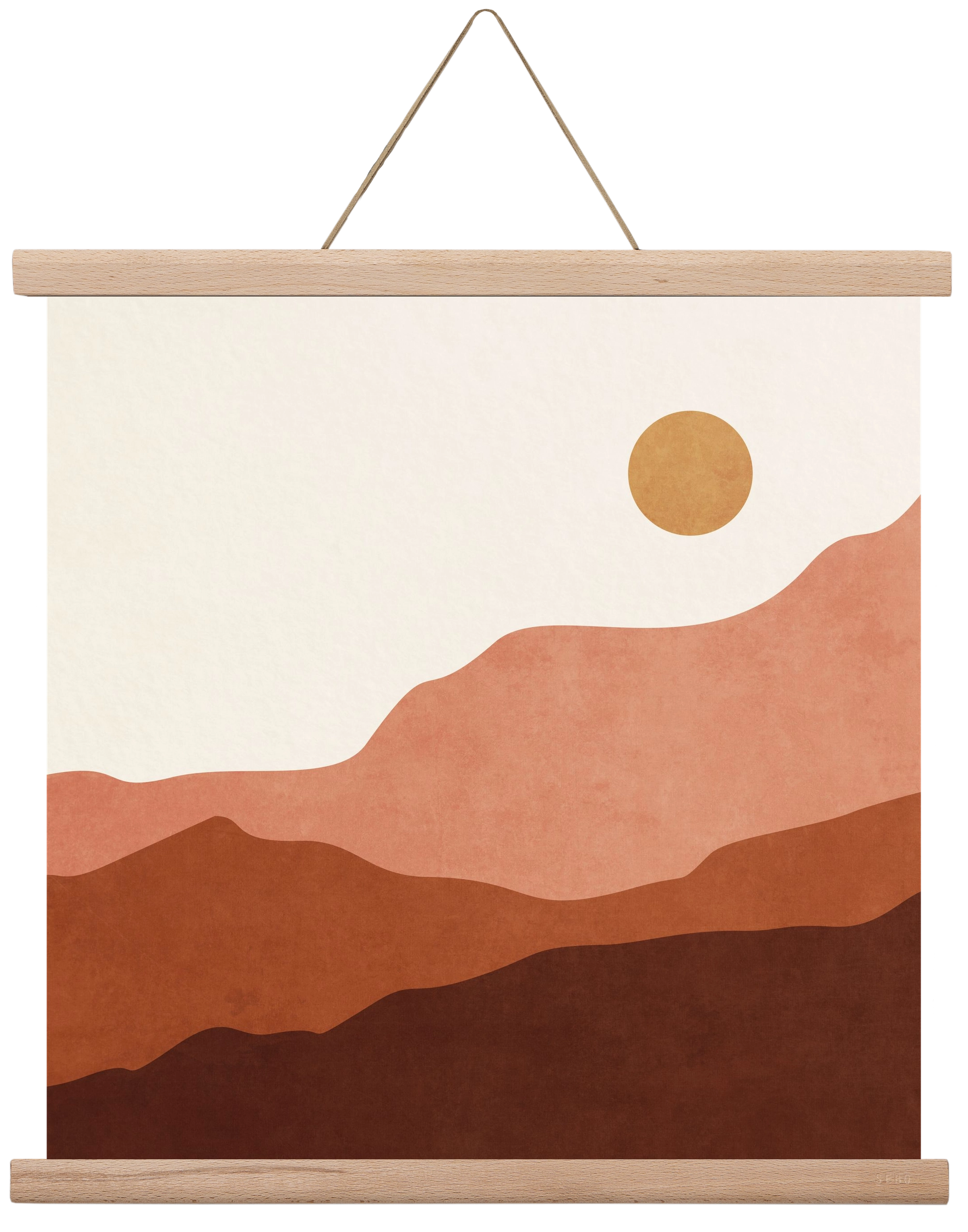 MINIMAL TROPICAL ART - LANDSCAPE 05, 40x40 cm (40x40 cm), Tölgy akasztó